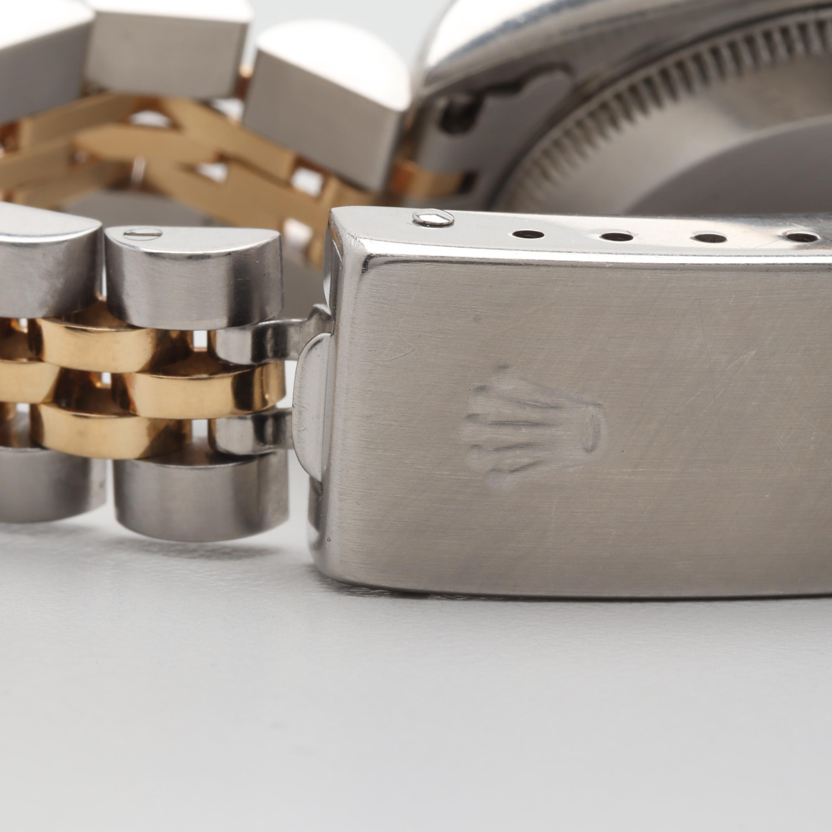 Circa 1994 Rolex 18K Yellow Gold and Stainless Steel Diamond Watch