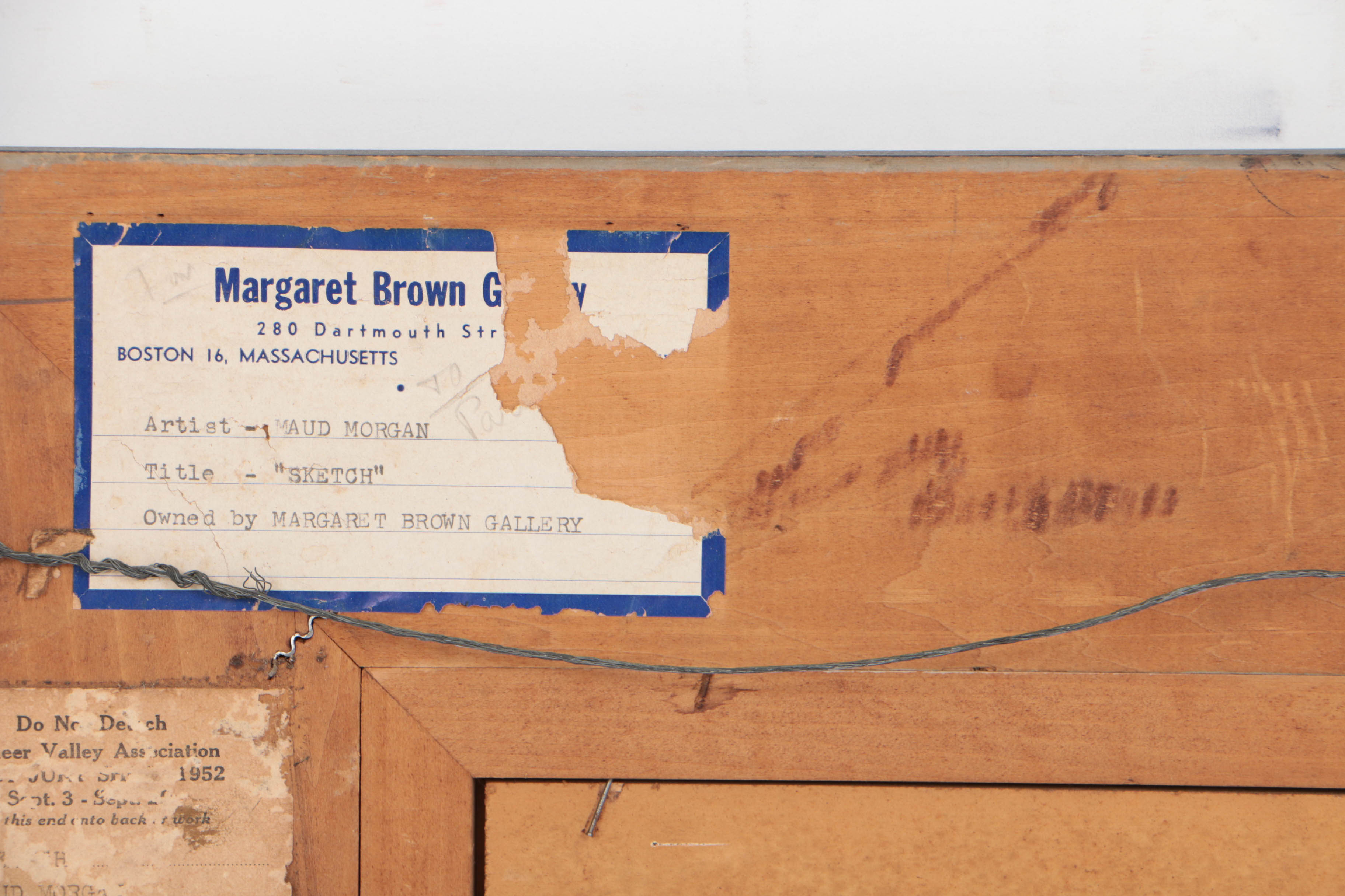 Maud Morgan Circa 1952 Oil on Board "Sketch"