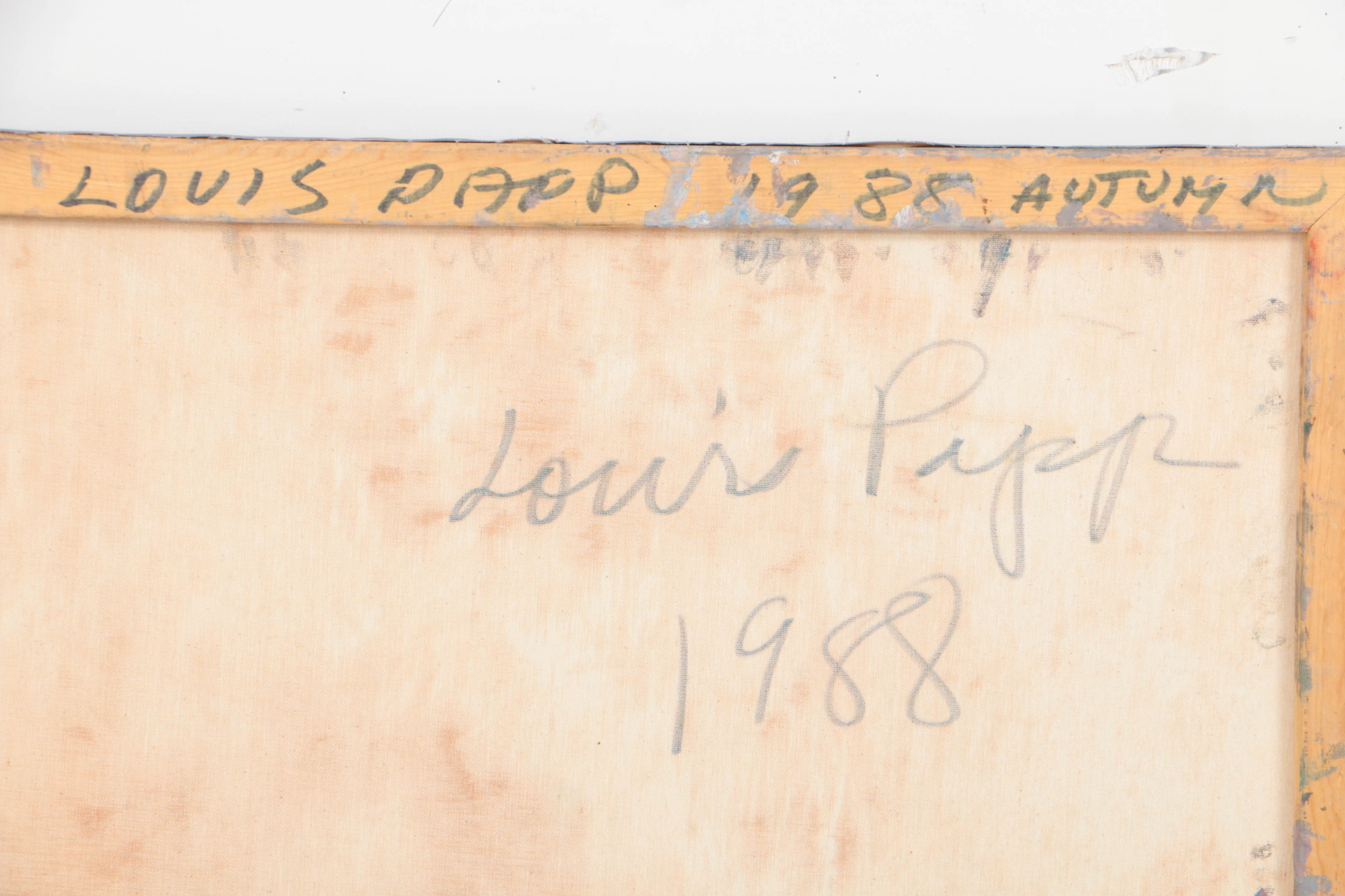 Louis Papp 1988 Oil Painting on Canvas "Autumn"