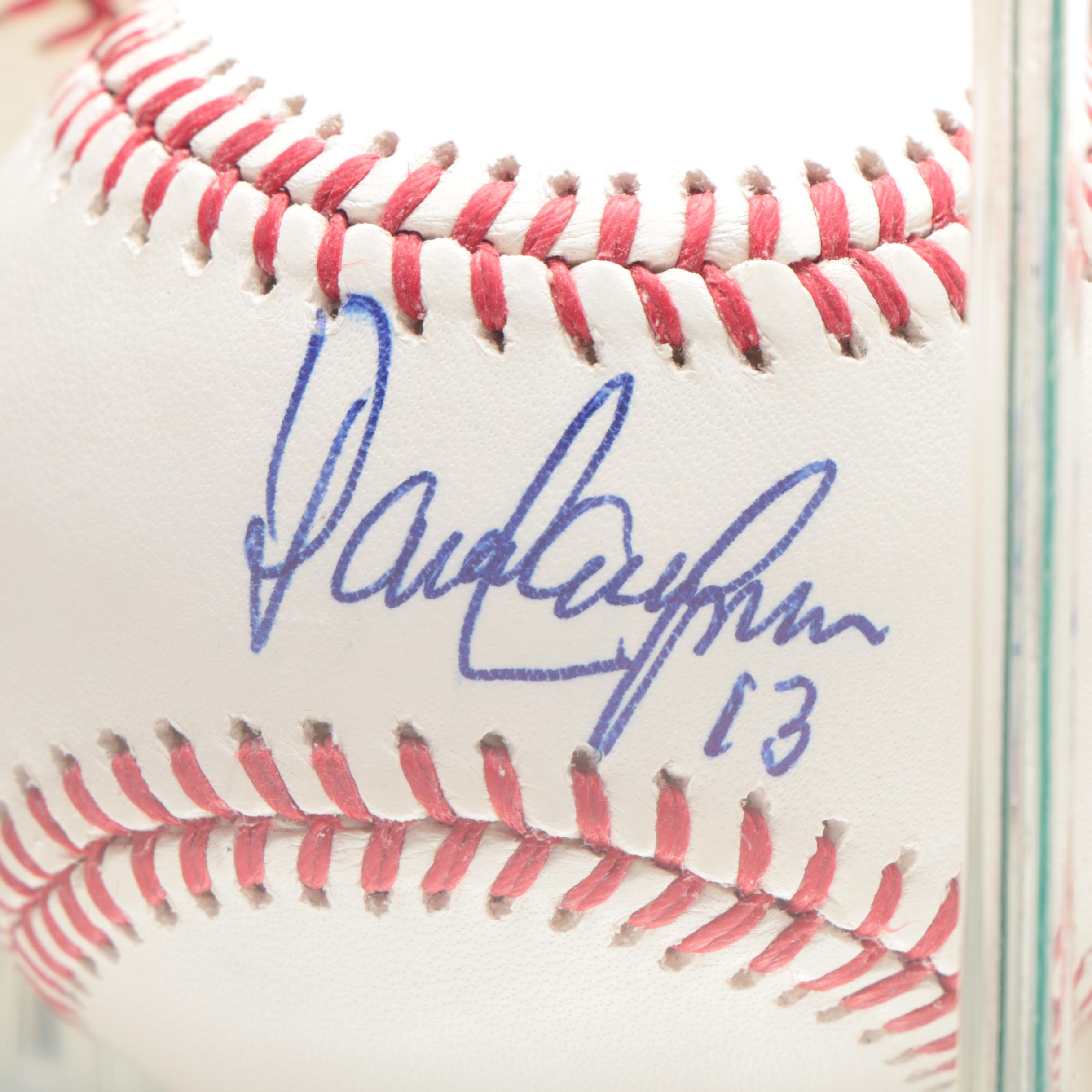 Reds Great "8" Single Singed Baseballs with Case  COAs