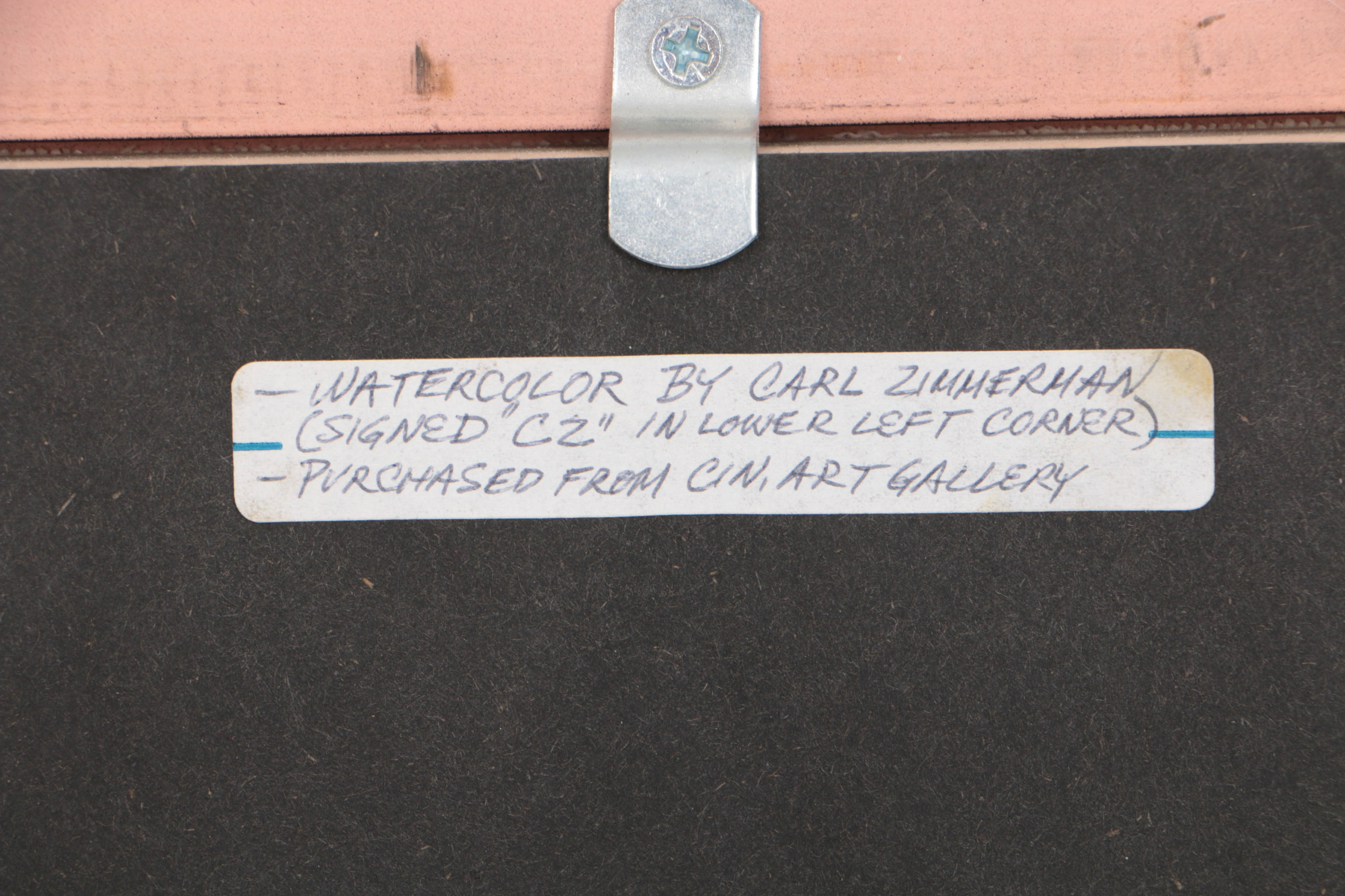 Carl Zimmerman Watercolor on Paper Rocky Coastal Scene