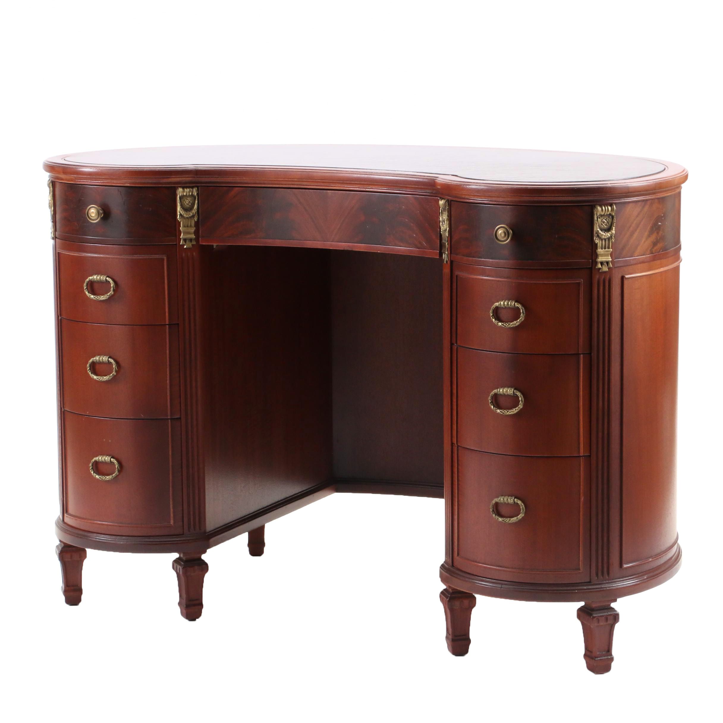 Federal Style Kidney Shape Knee Hole Desk