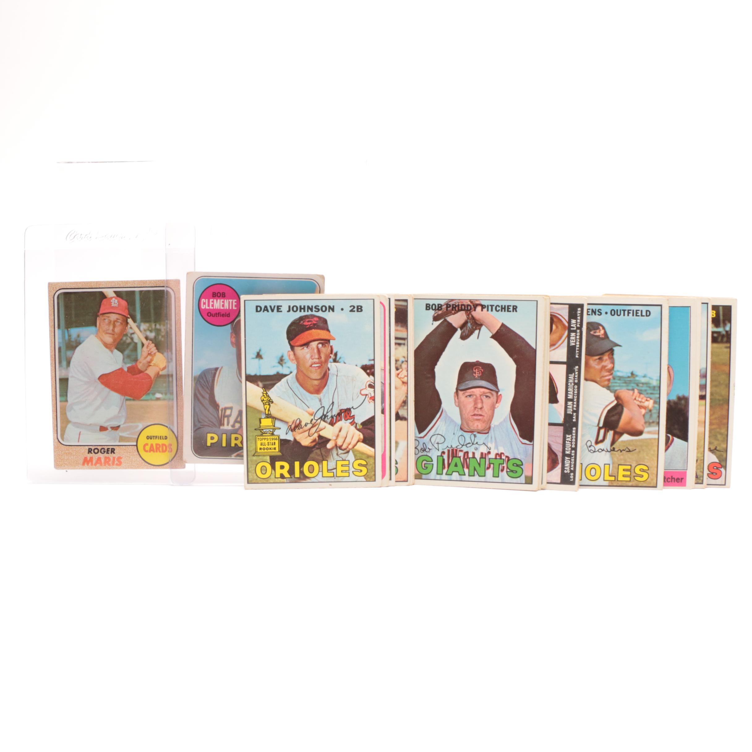 Sixty 1960s Topps Baseball Cards Including Clemente