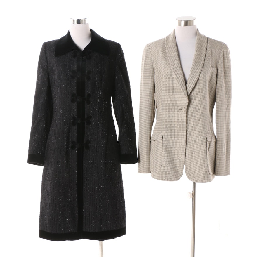 Women's Giorgio Armani Jacket and David Pallas Paris Dress Coat and Skirt