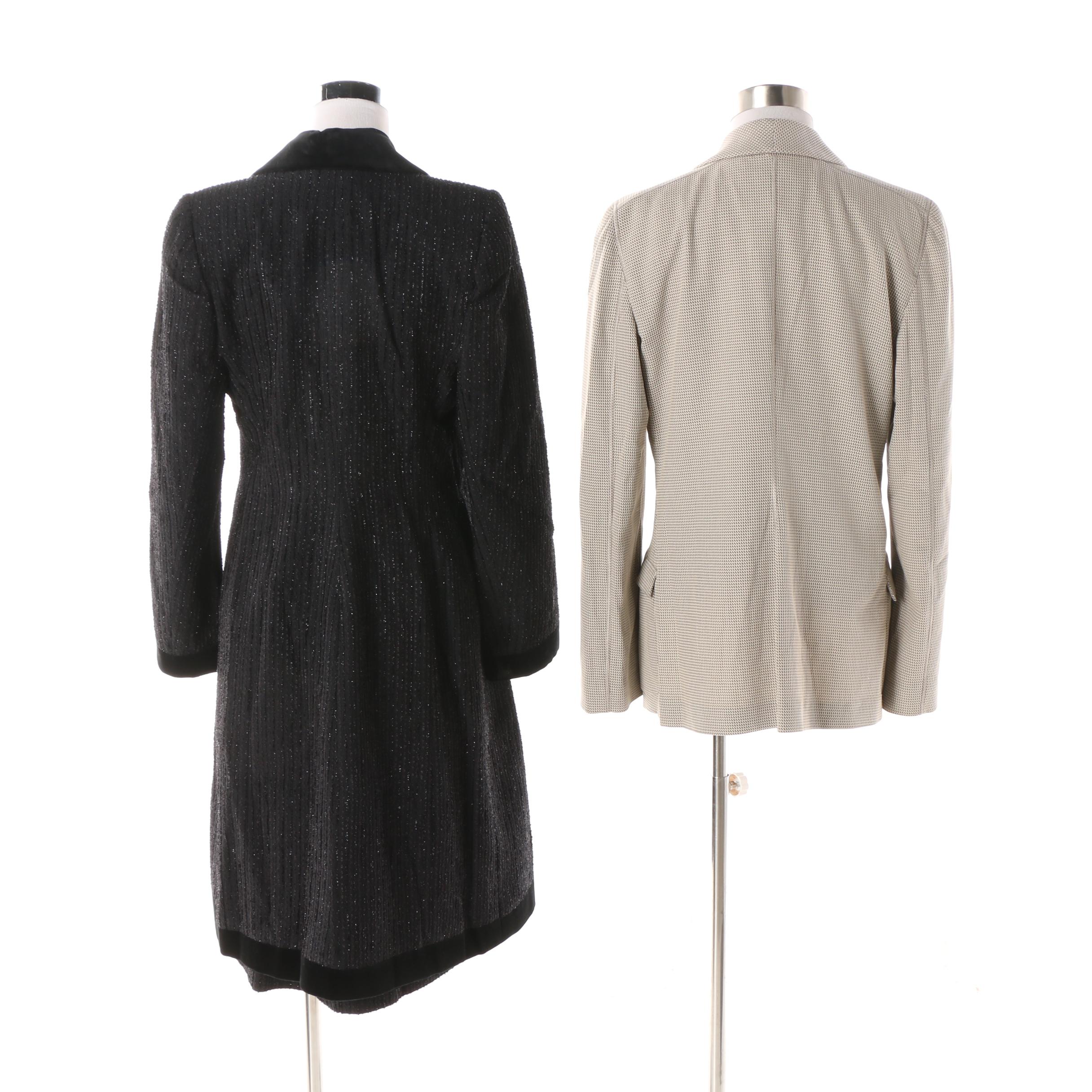 Women's Giorgio Armani Jacket and David Pallas Paris Dress Coat and Skirt