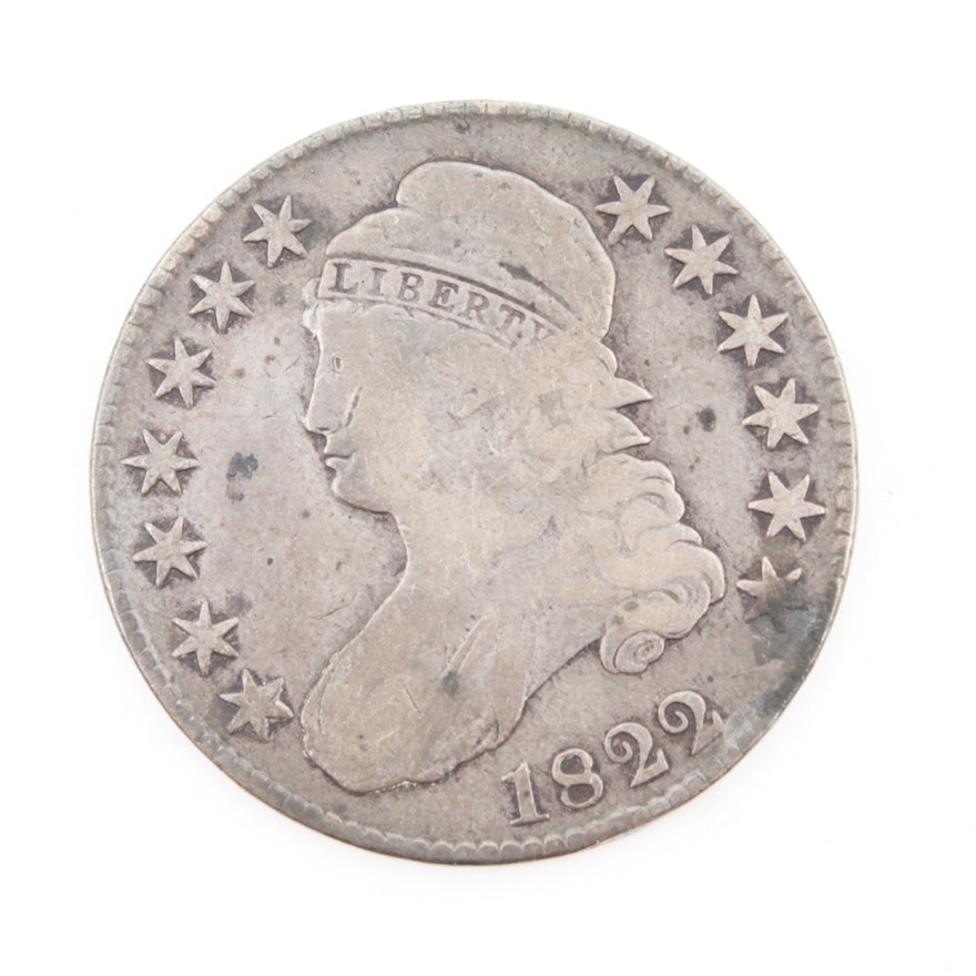 1822 Capped Bust Silver Half Dollar