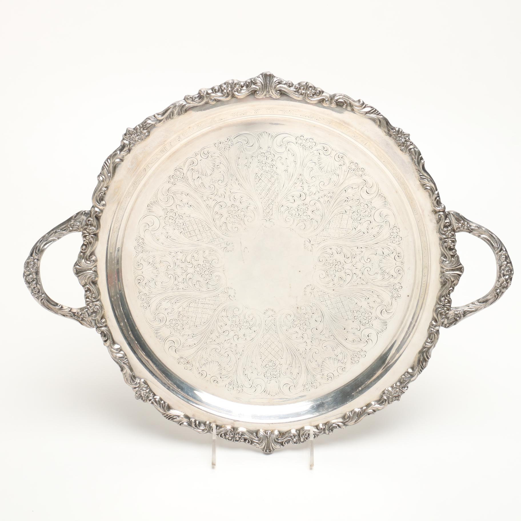 Sheridan Silver Plate Tray with Handles
