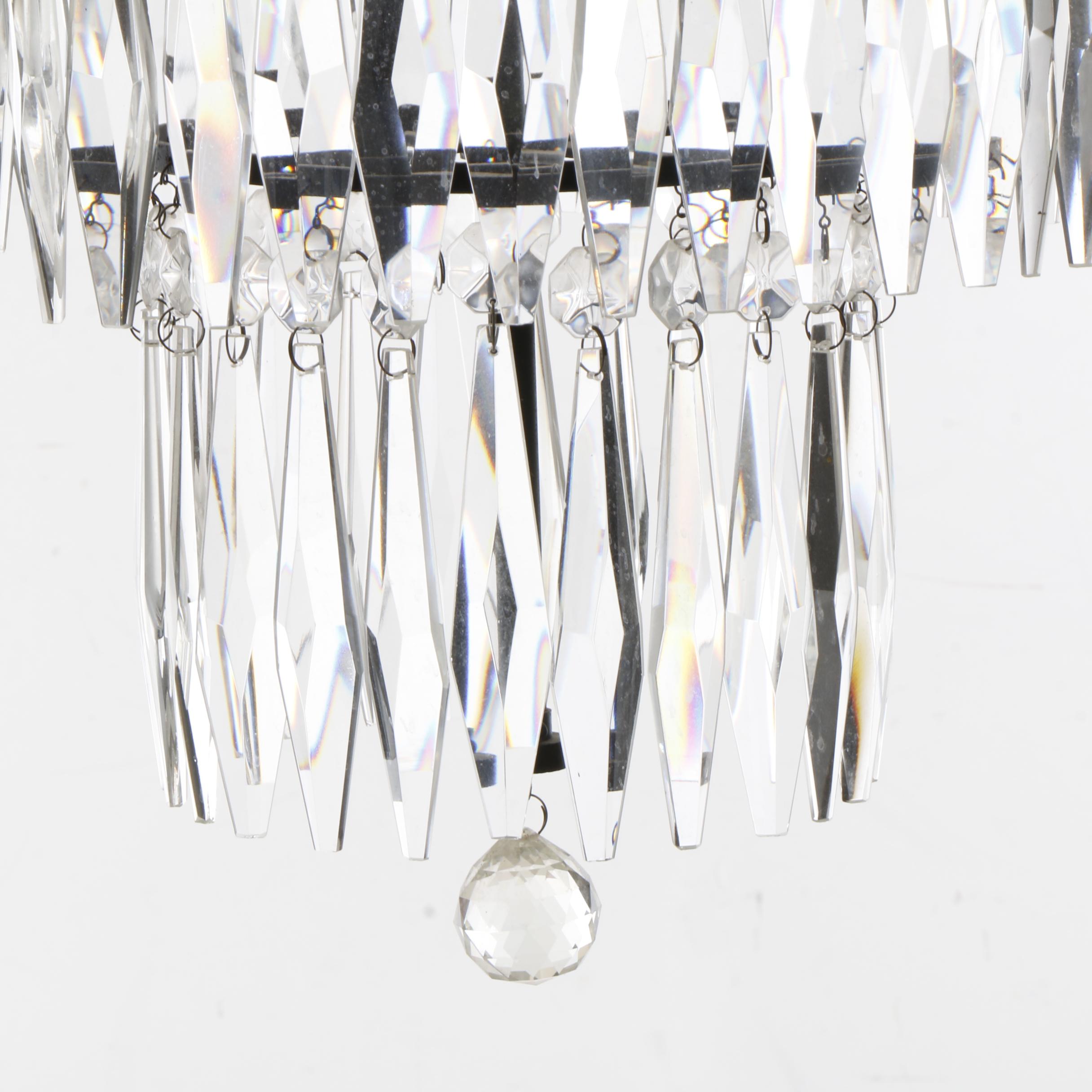 "Black Diamond" Three Tier Palladium Chandelier