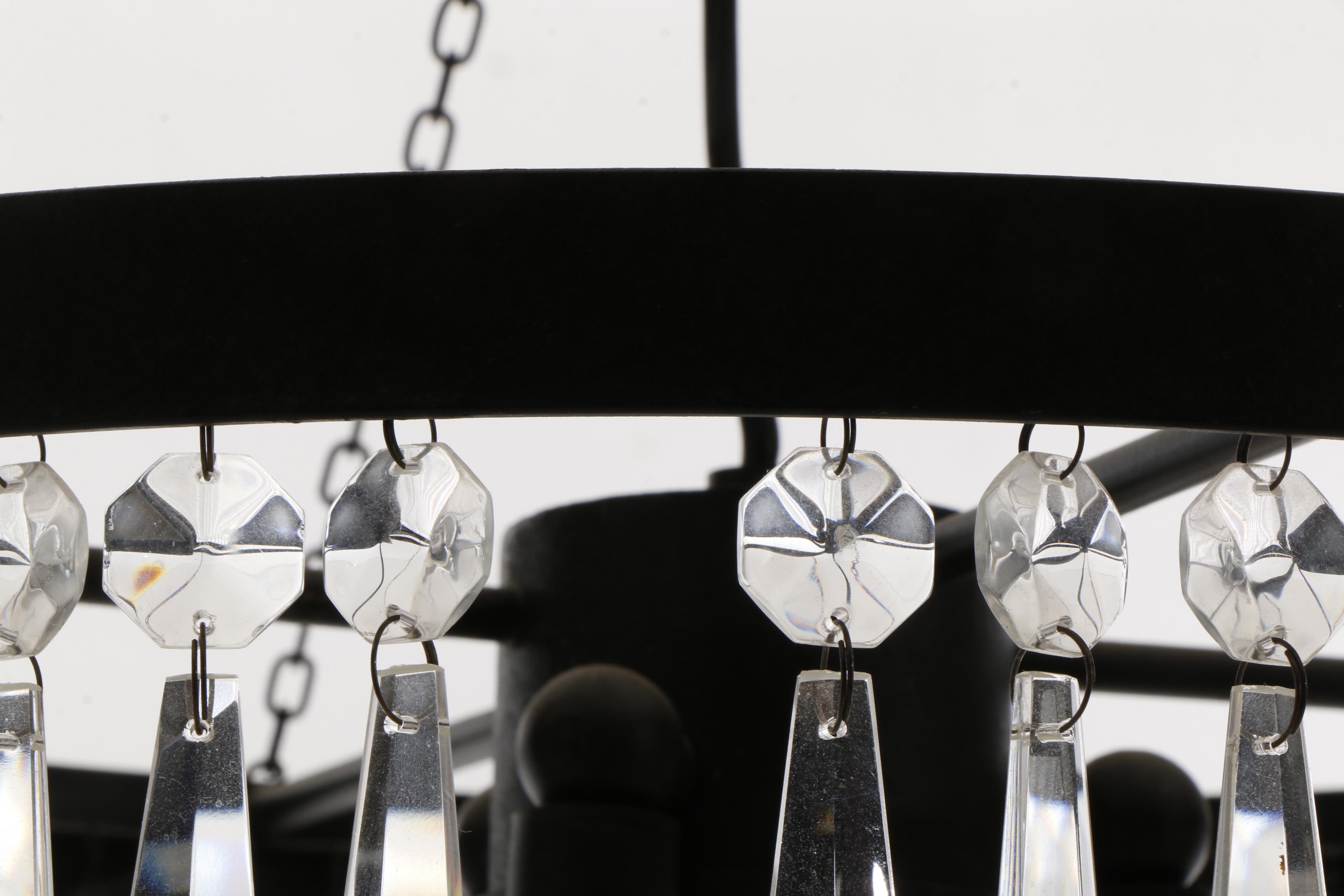 "Black Diamond" Three Tier Palladium Chandelier
