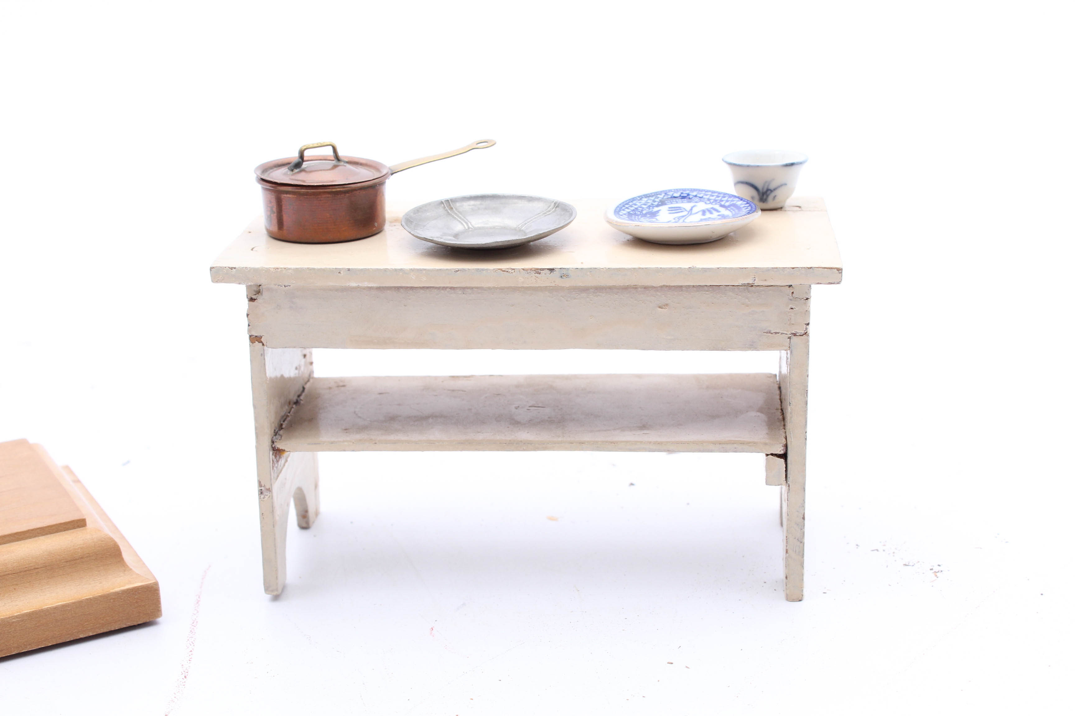 1930s Miniature Tweed Suit and Doll Furnishings