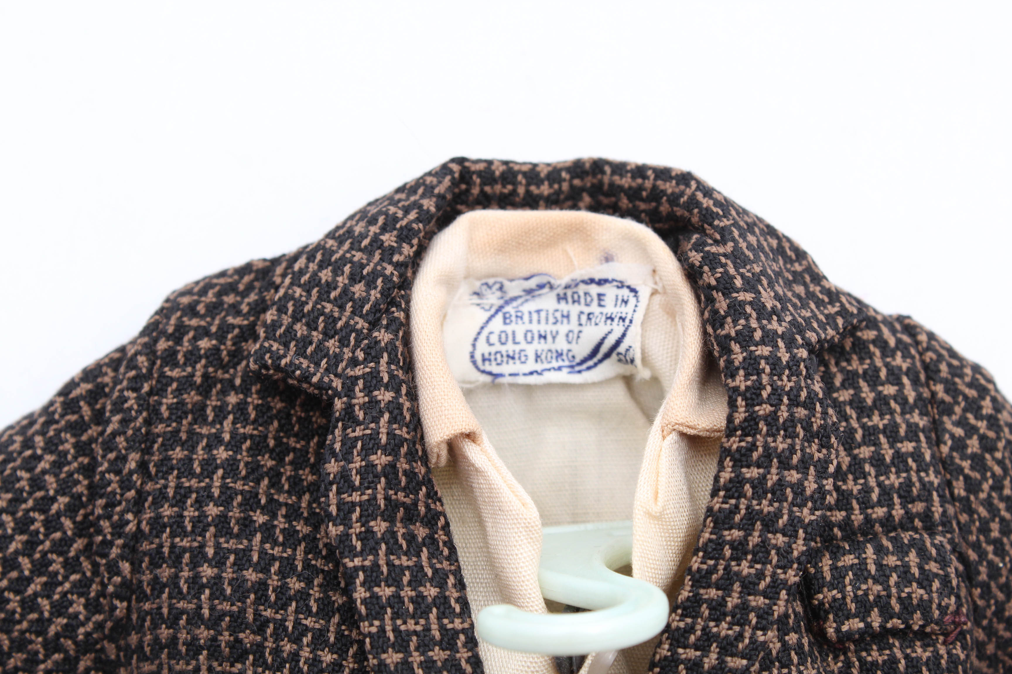 1930s Miniature Tweed Suit and Doll Furnishings