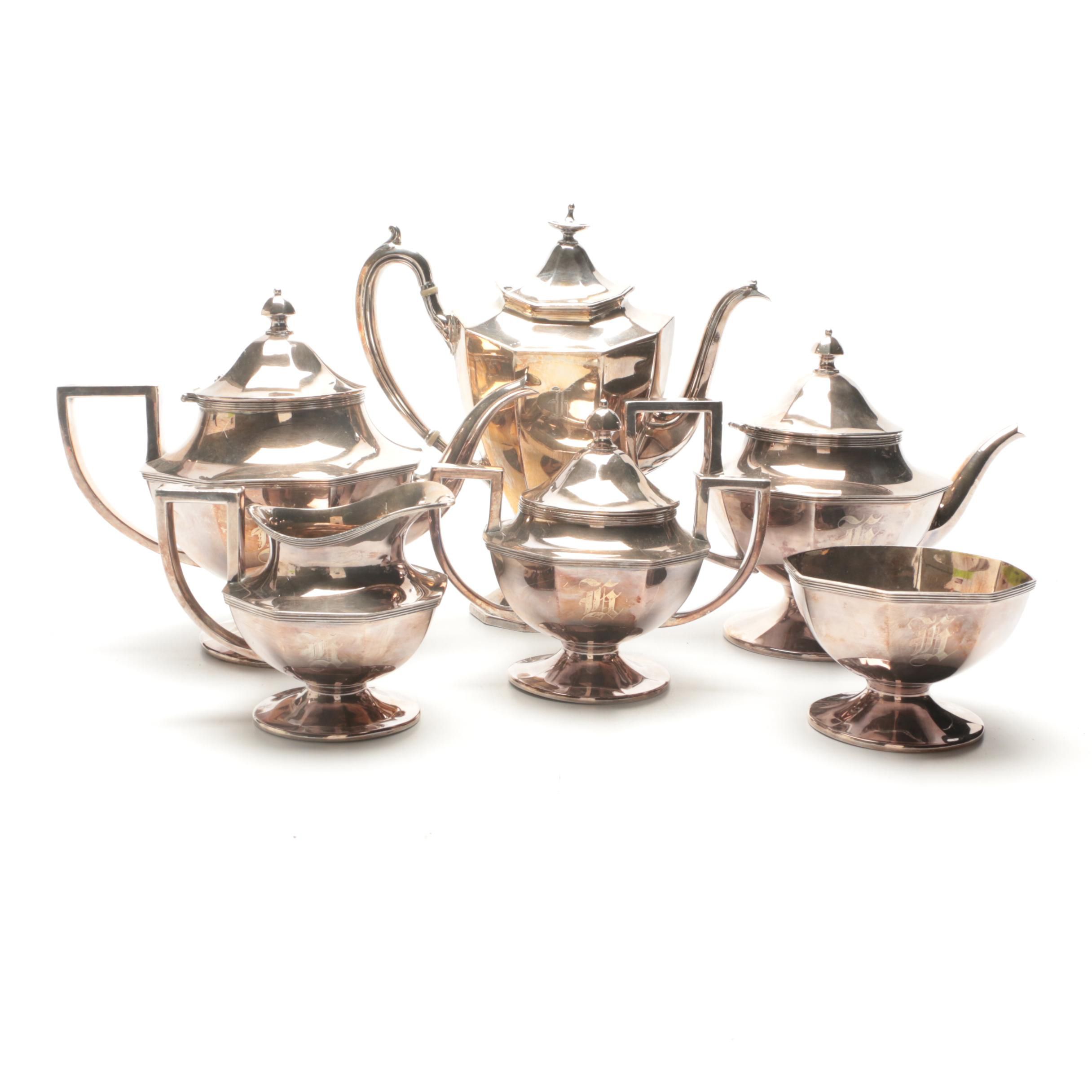 Sheffield Silver Co. Silver Plate Tea and Coffee Service Set
