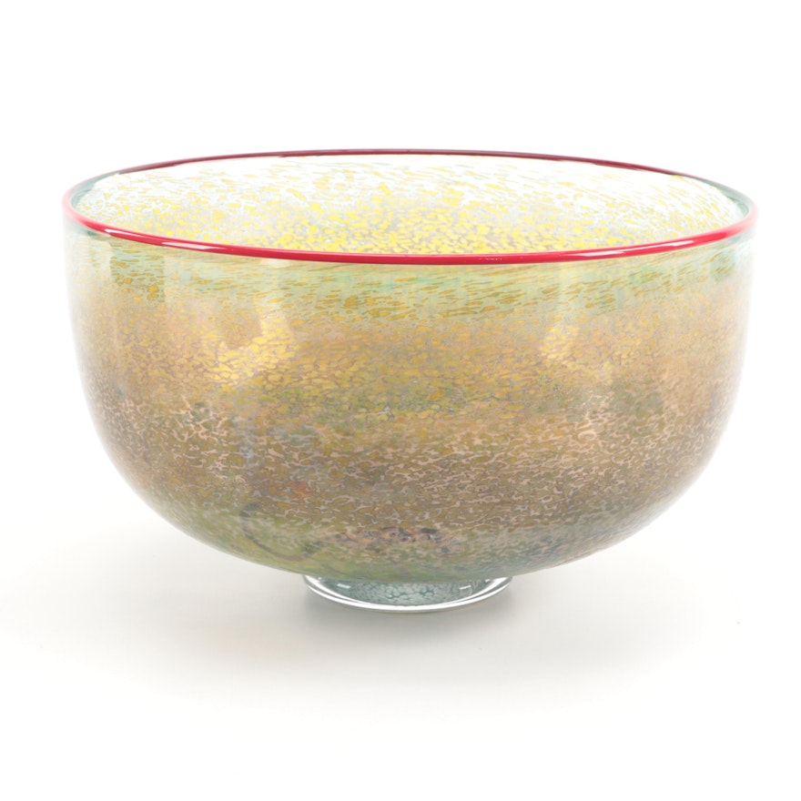 Kosta Boda Blown Glass Bowl by Bertil Vallien