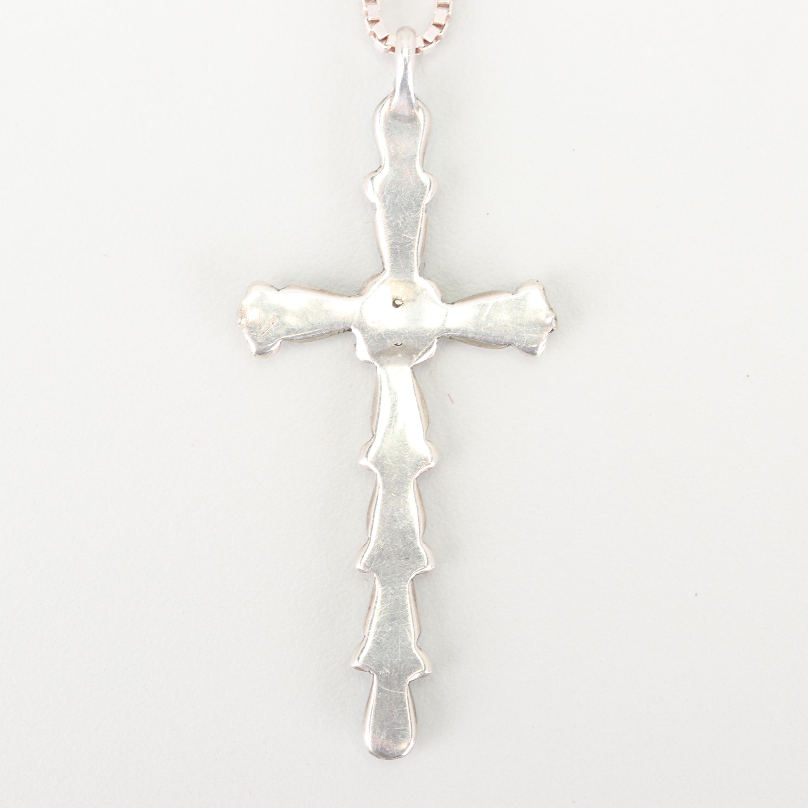 Sterling Silver Turquoise Earrings and Howlite Pendant Necklace