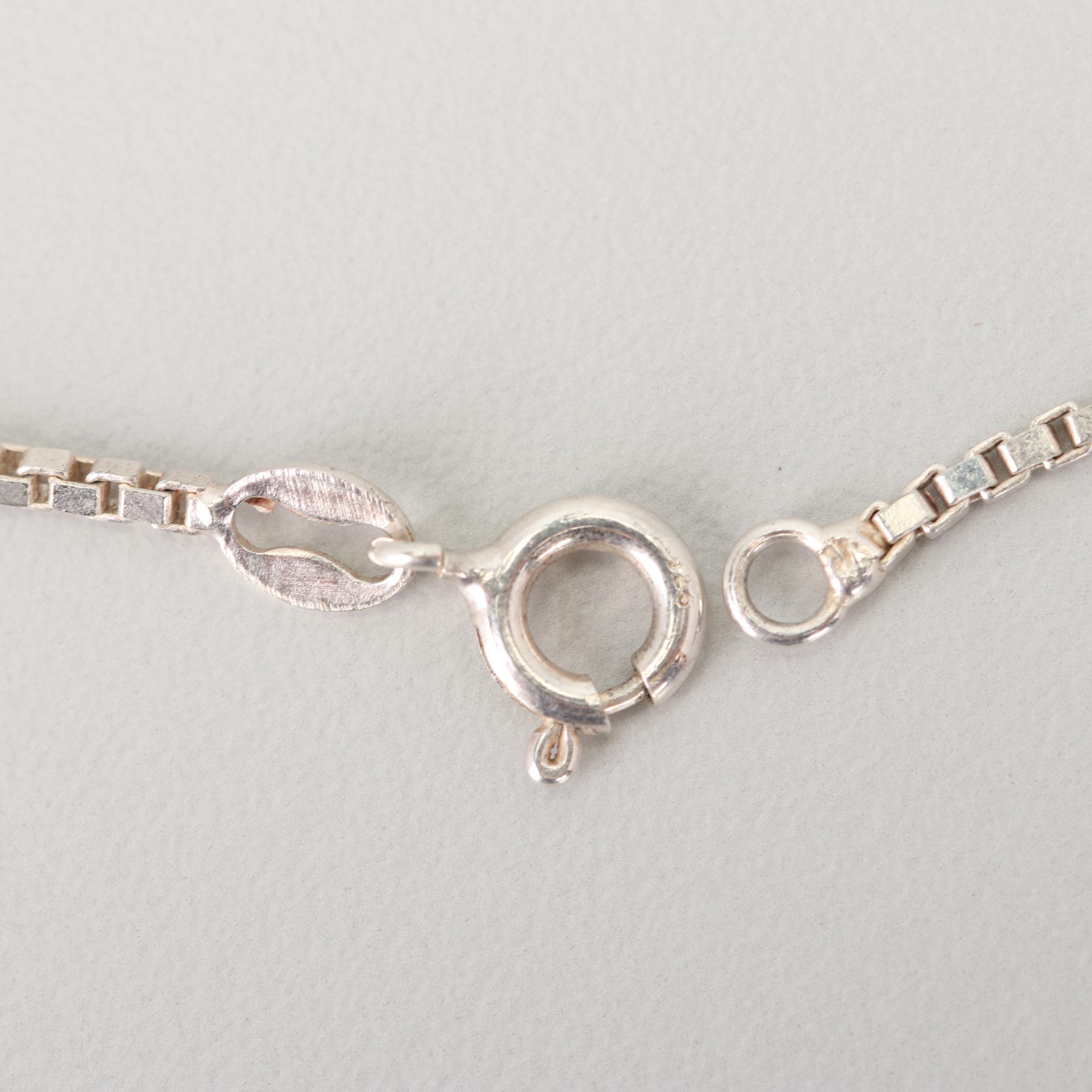 Sterling Silver Turquoise Earrings and Howlite Pendant Necklace