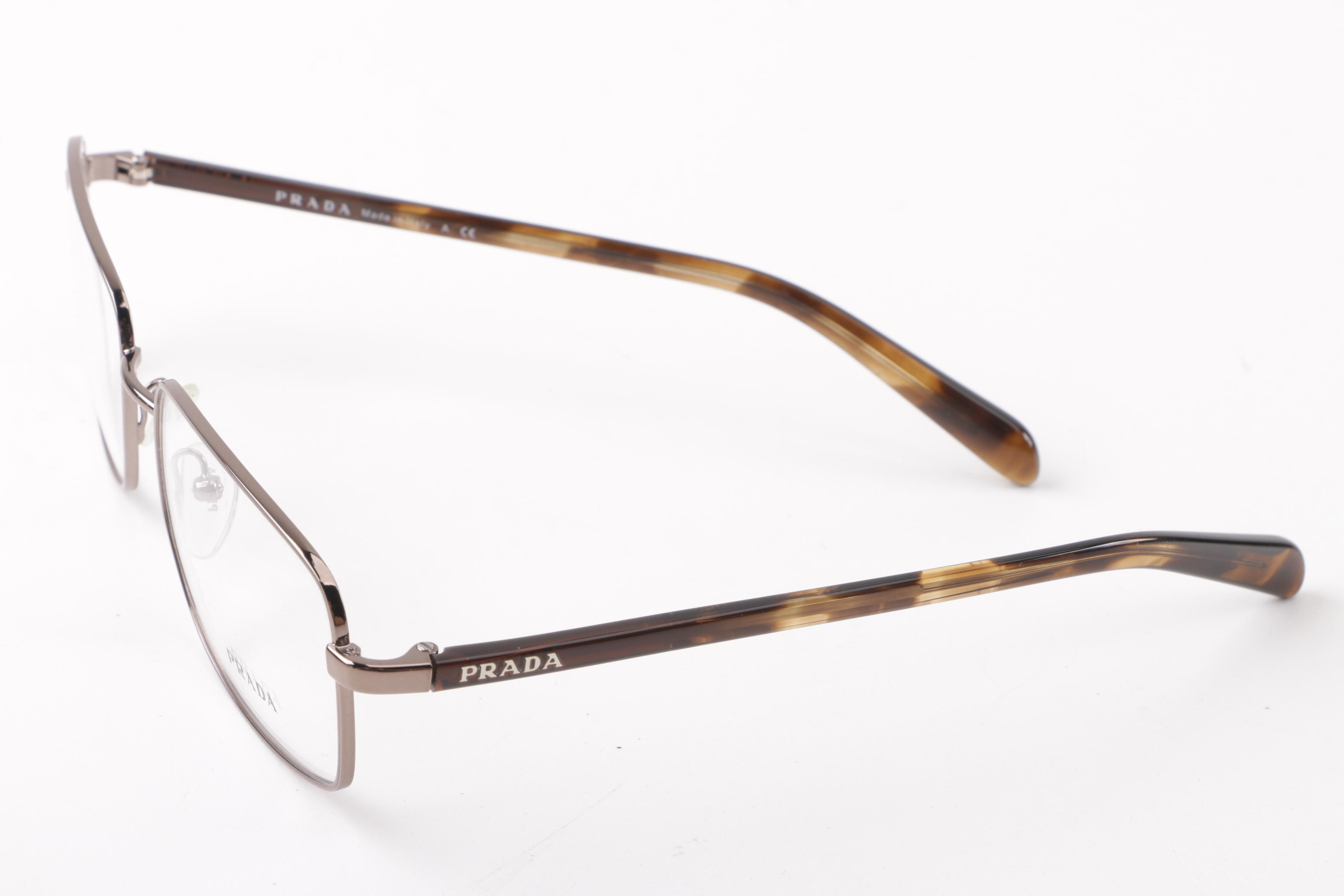 Prada VPR 51N Rectangular Sample Eyeglasses with Case