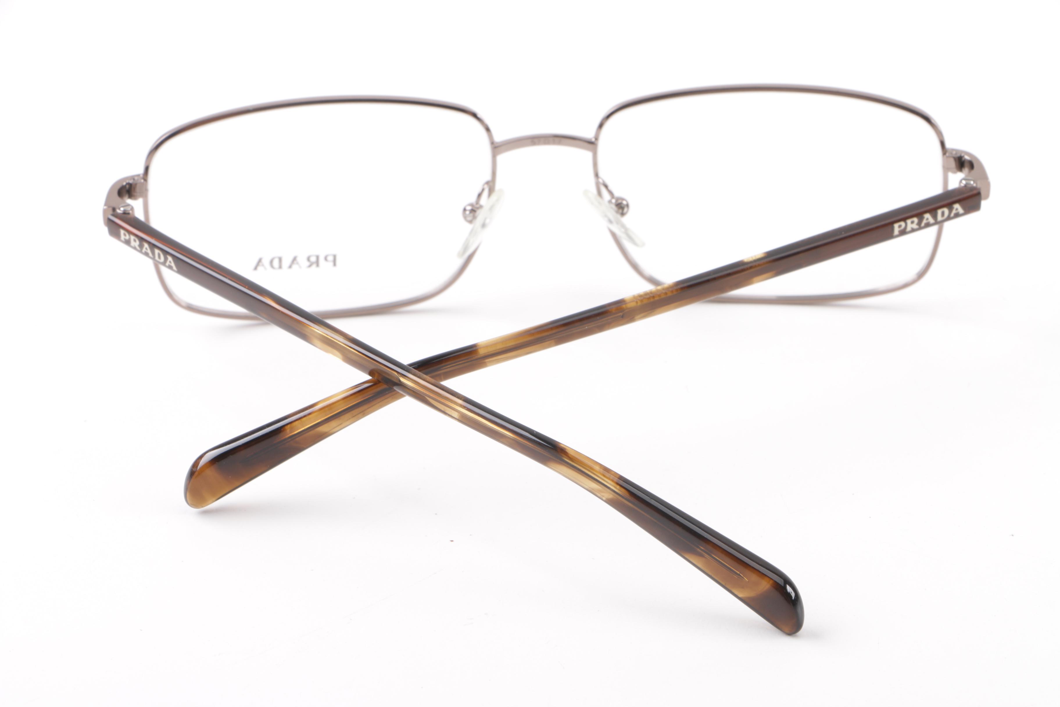 Prada VPR 51N Rectangular Sample Eyeglasses with Case