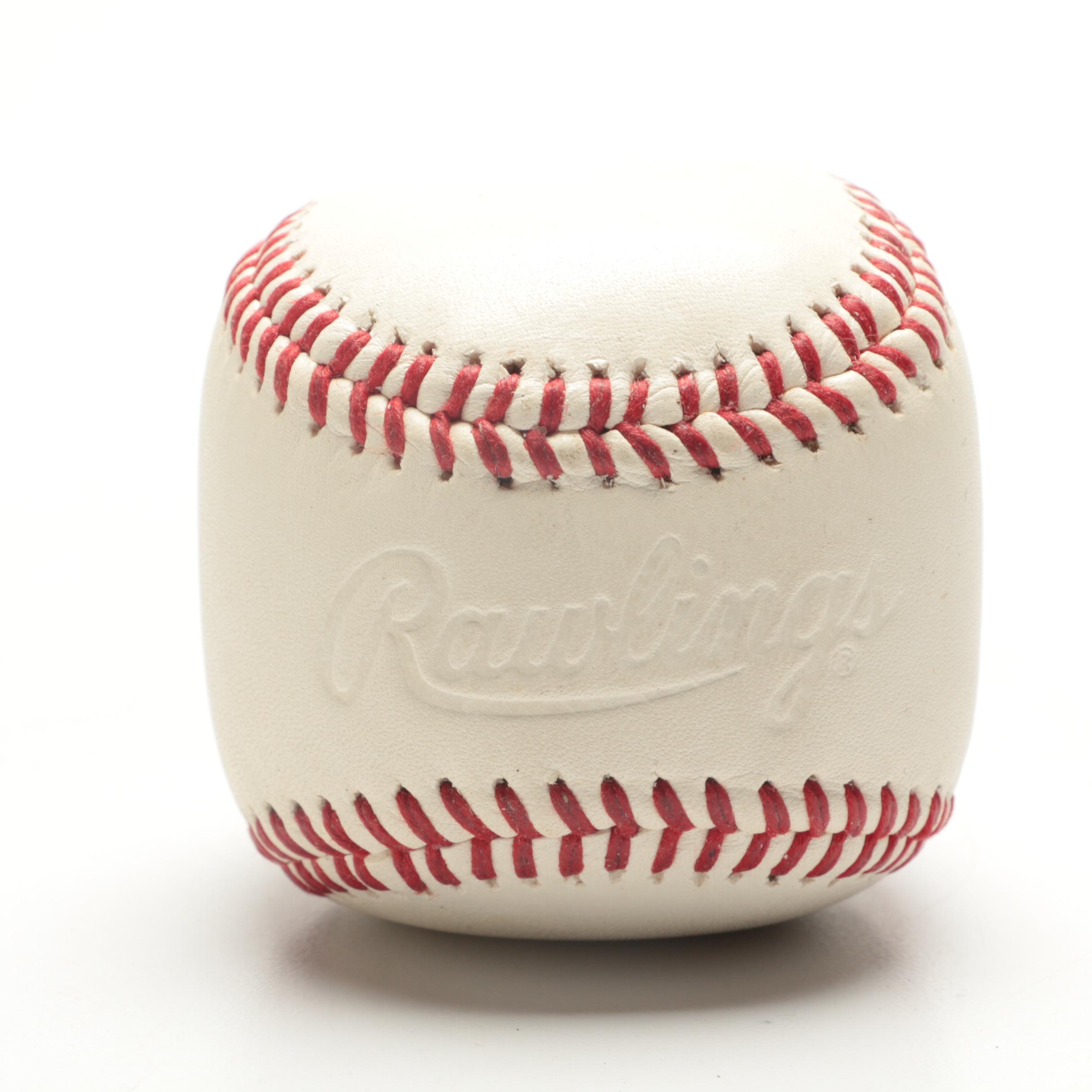 Johnny Bench Signed Rawlings Baseball Paperweight  COA