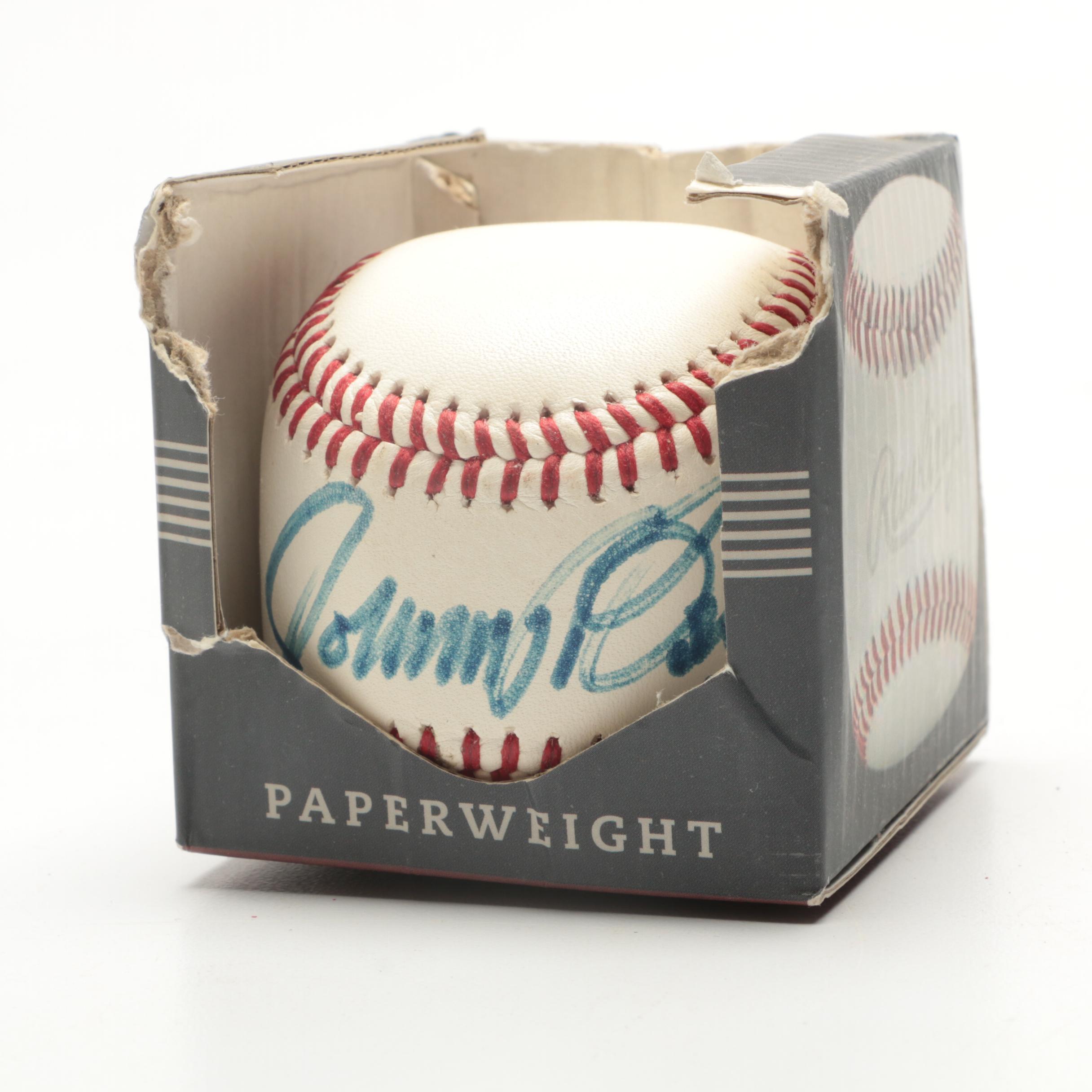 Johnny Bench Signed Rawlings Baseball Paperweight  COA