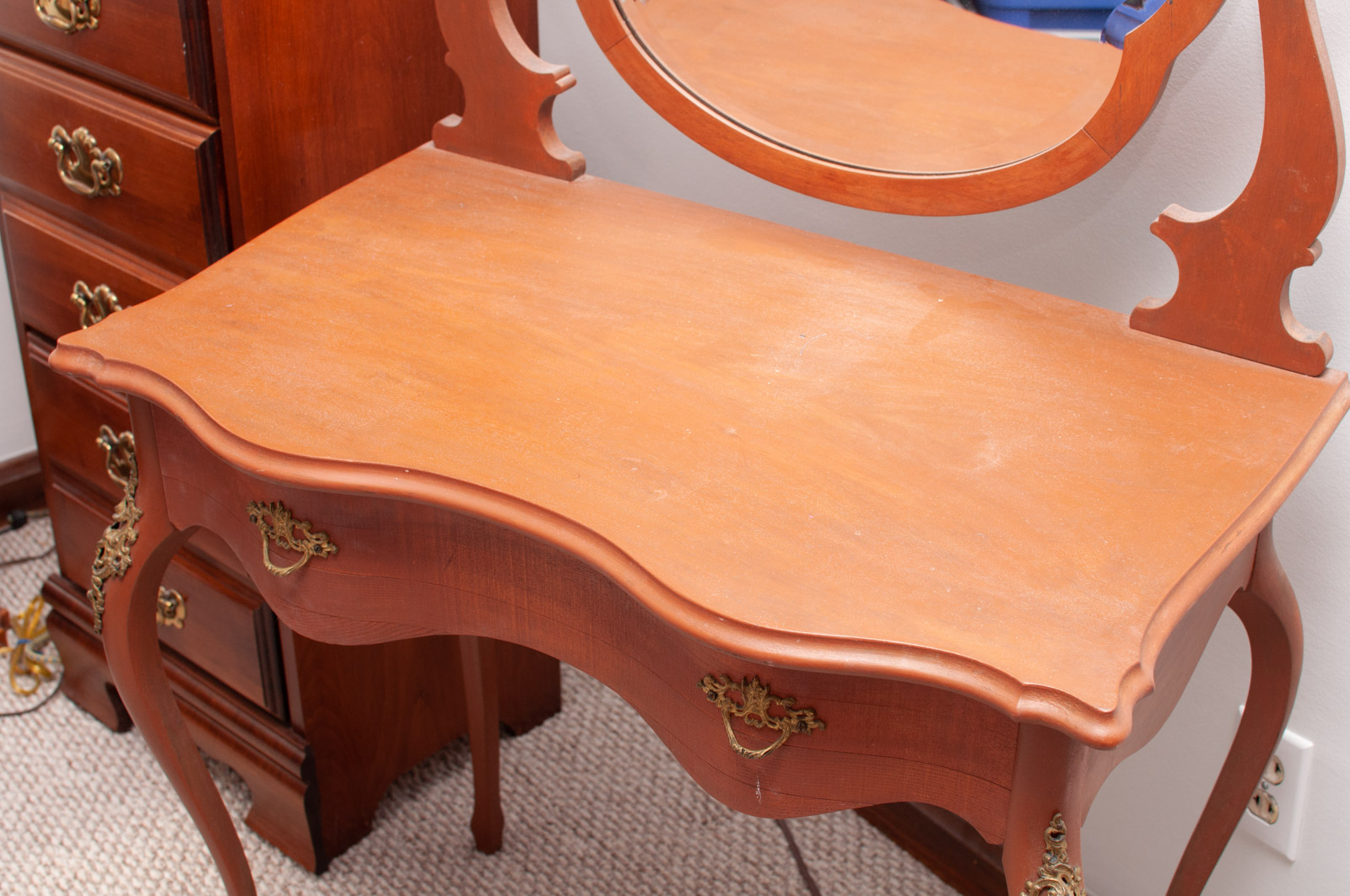 French Provincial Popular Vanity Table, 20th Century