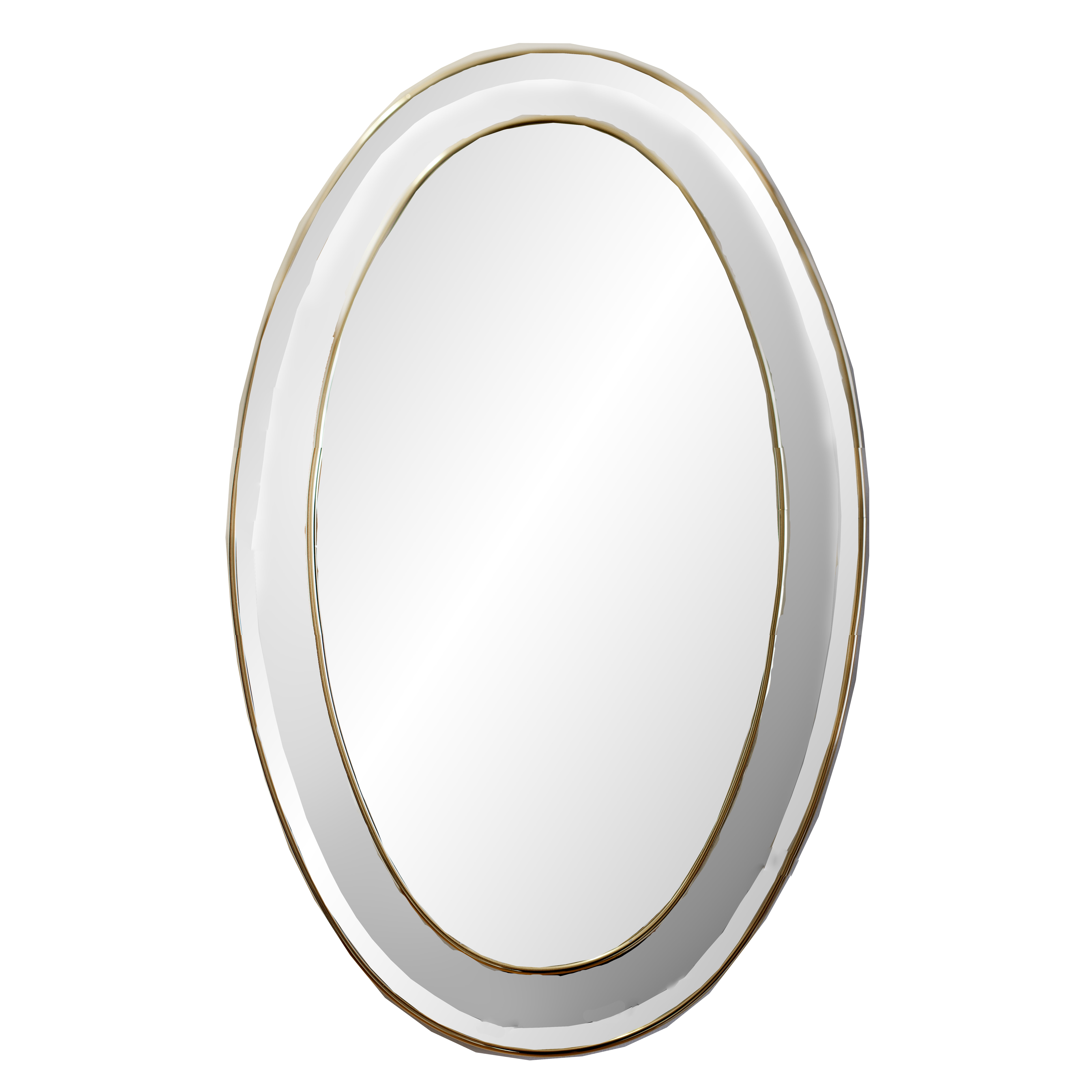 Beveled Oval Wall Mirror