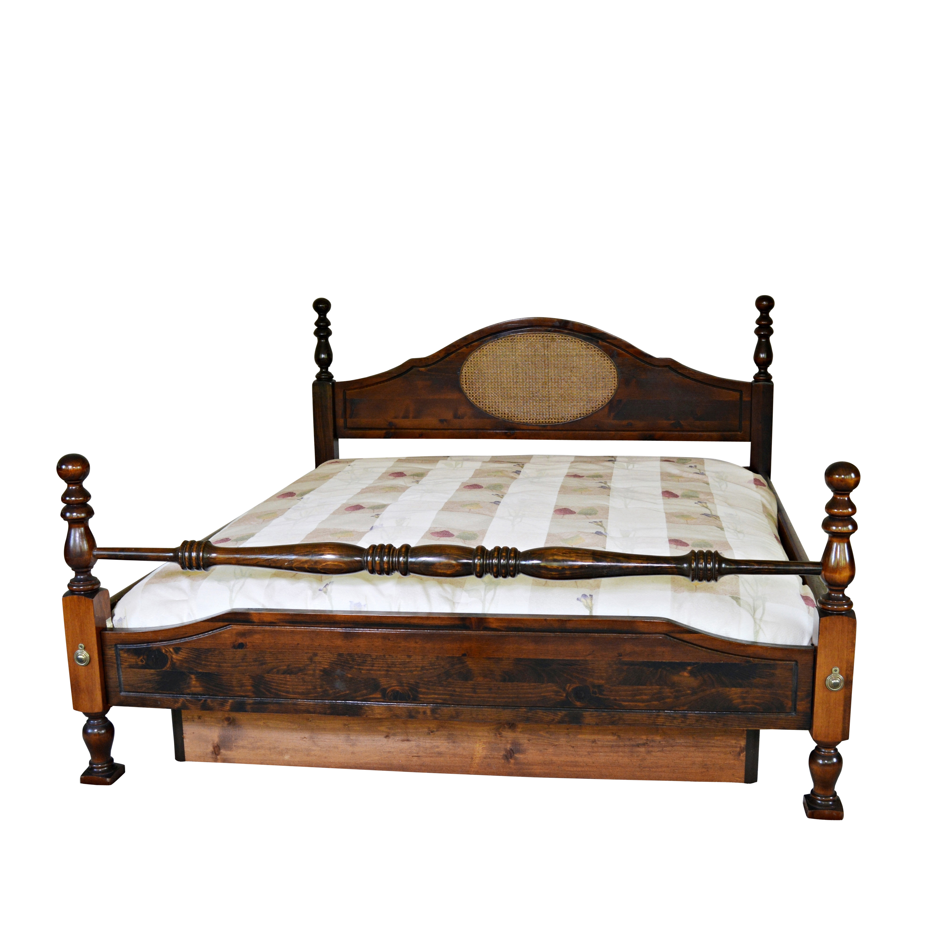 Federal Style Pine King Poster Bed Frame, Mid to Late 20th Century