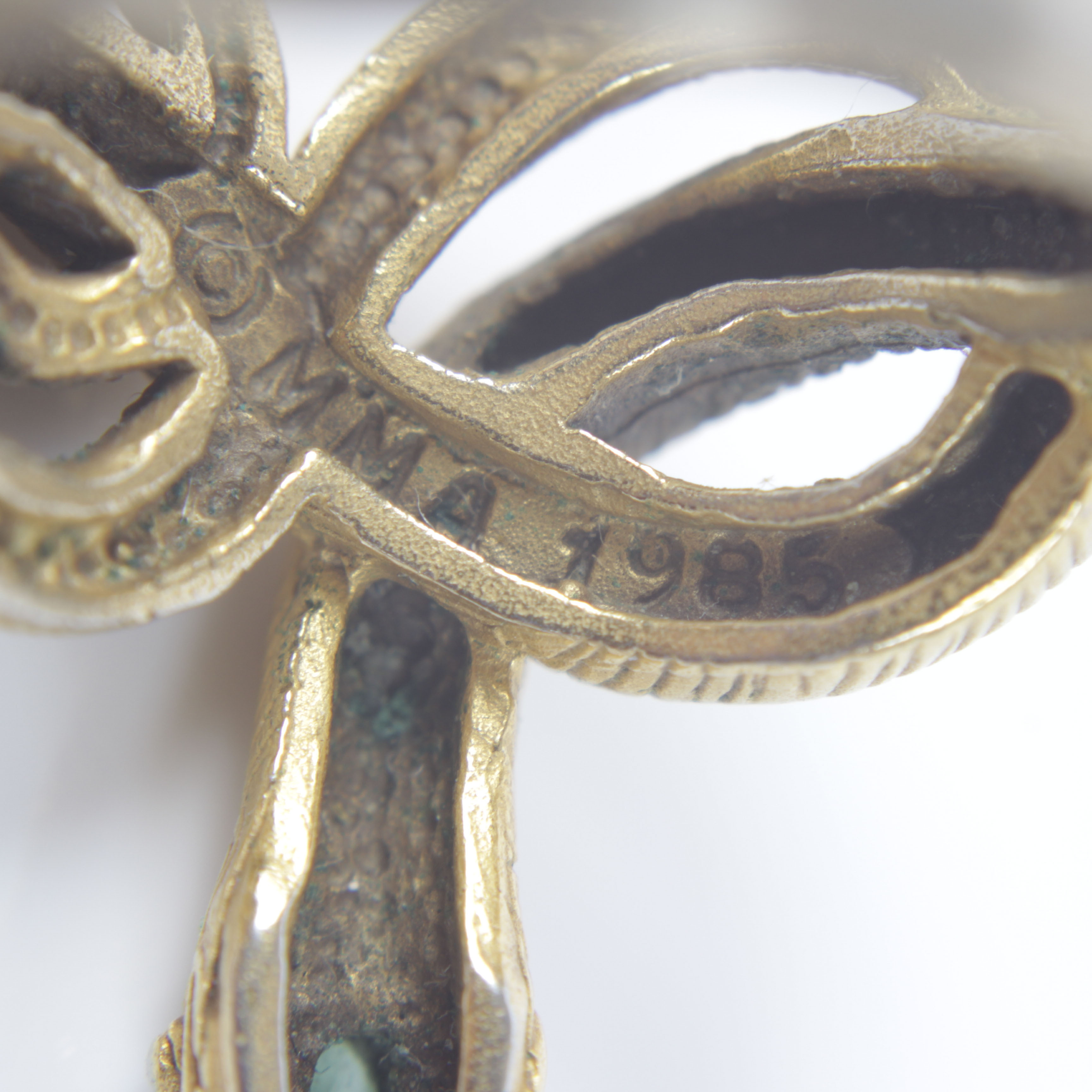 Vintage Museum of Modern Art Gilt Emerald  Snake Ring