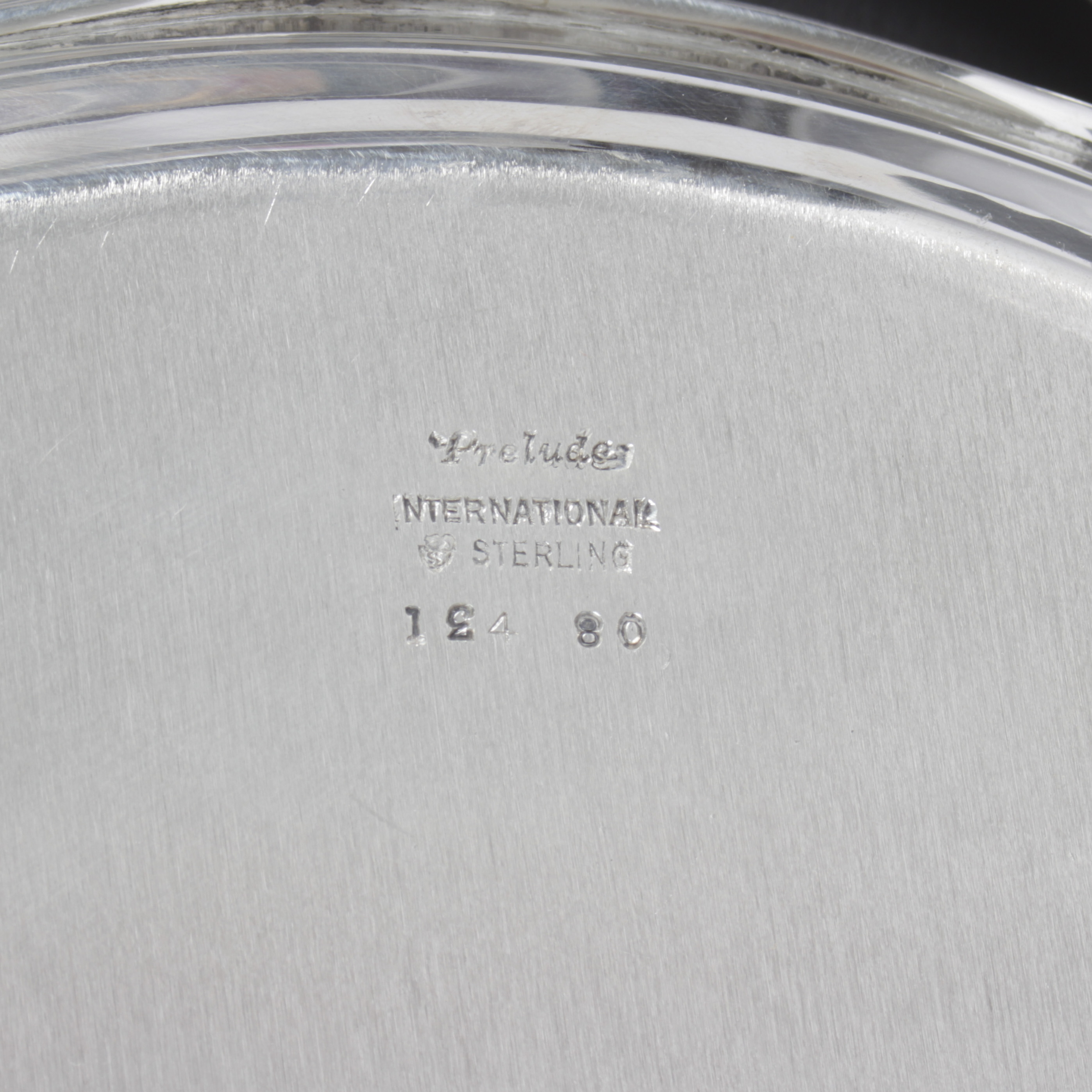 International Silver Co. "Prelude" Sterling Silver Large Waiter Tray