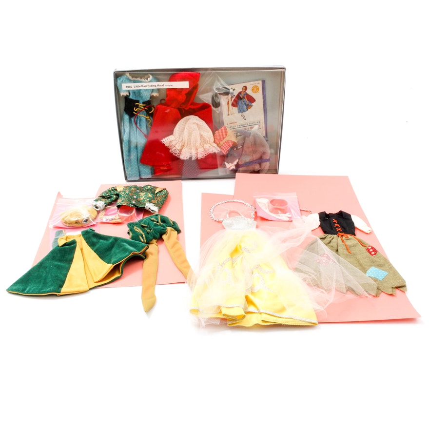 1960s Barbie Little Theatre "Red Riding Hood", "Cinderella" Costumes
