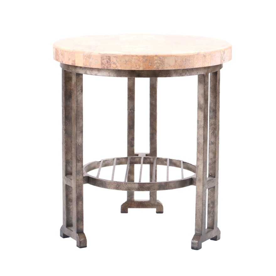 Marble Veneer End Table