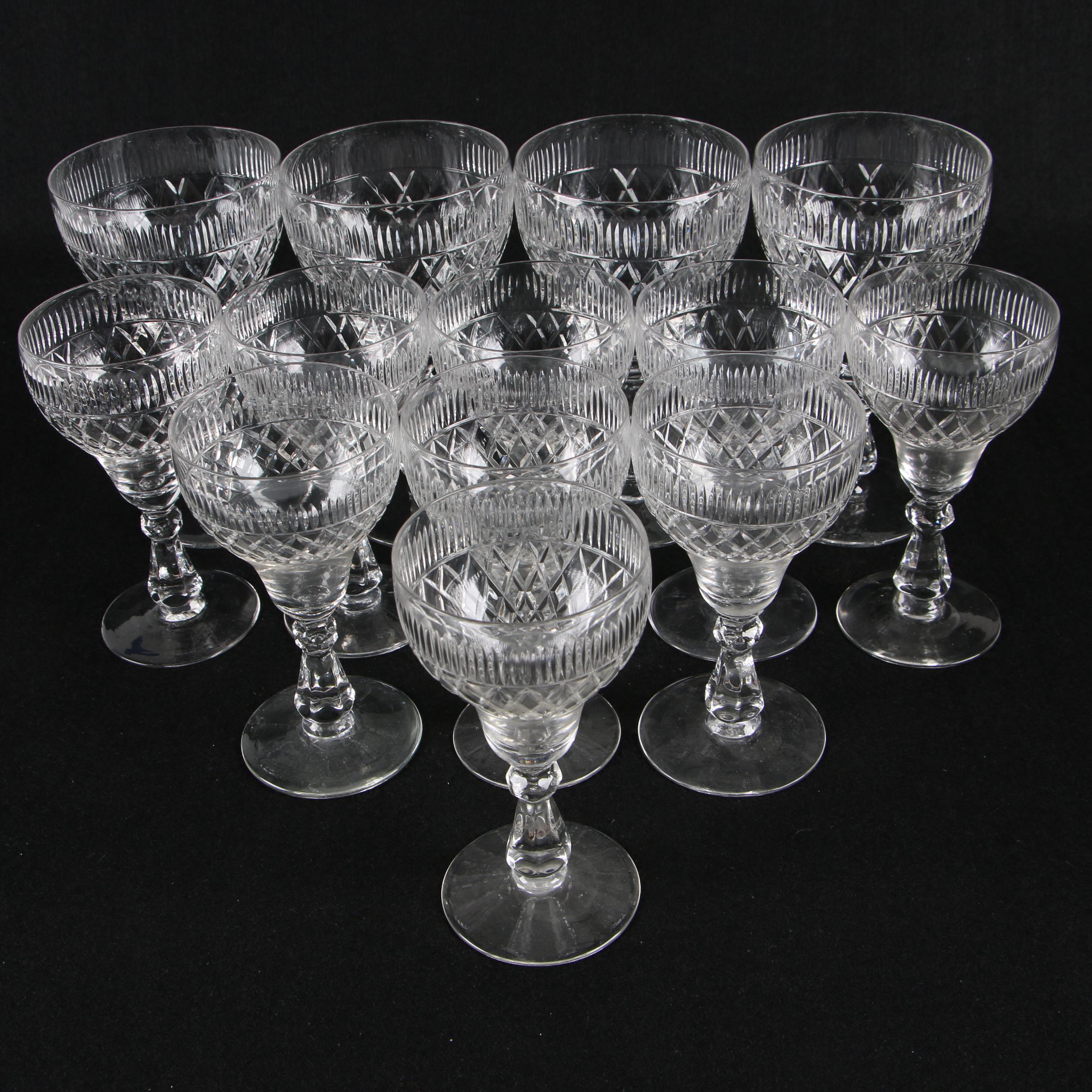 Bryce Crystal Stemware with Diamond Pattern