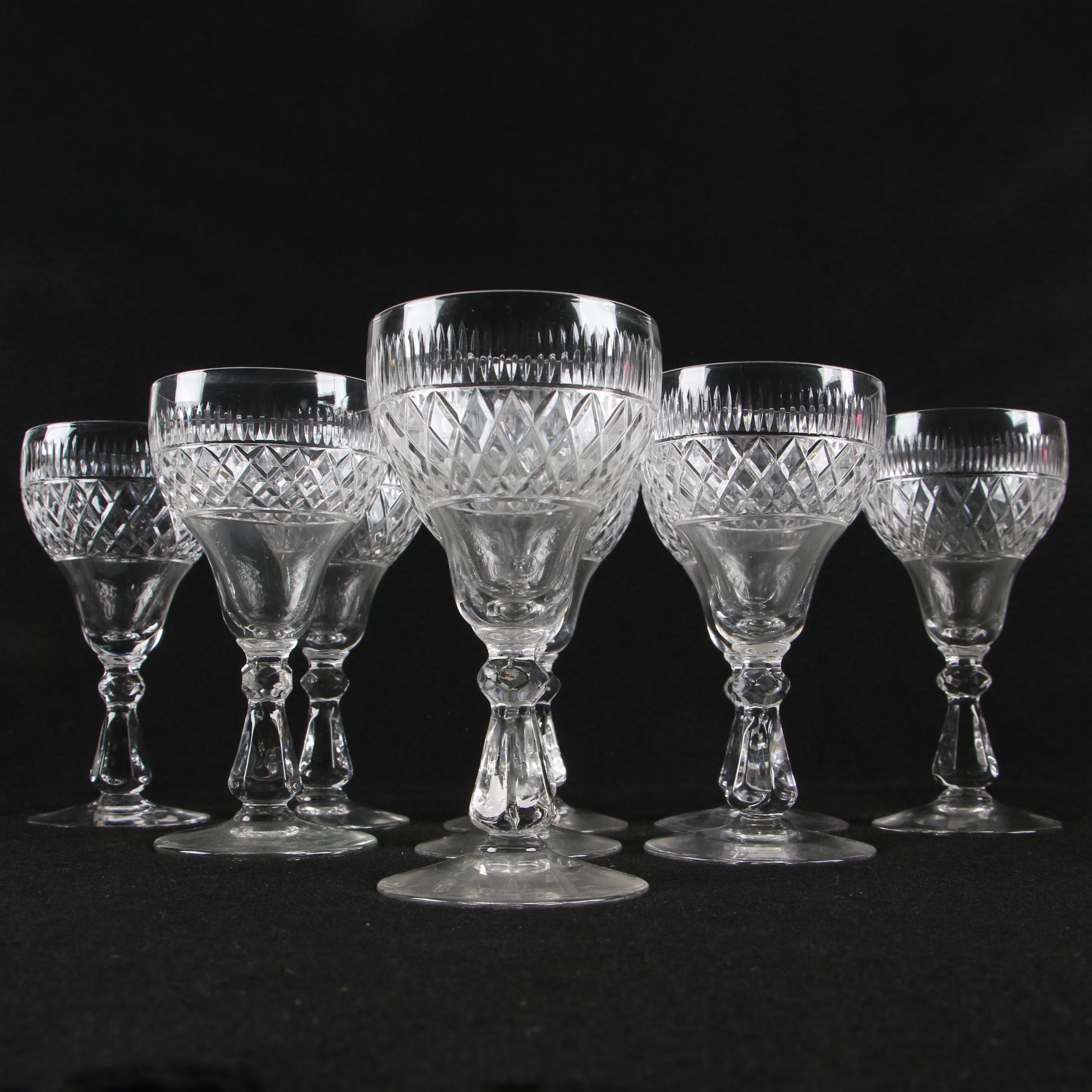 Bryce Crystal Stemware with Diamond Pattern