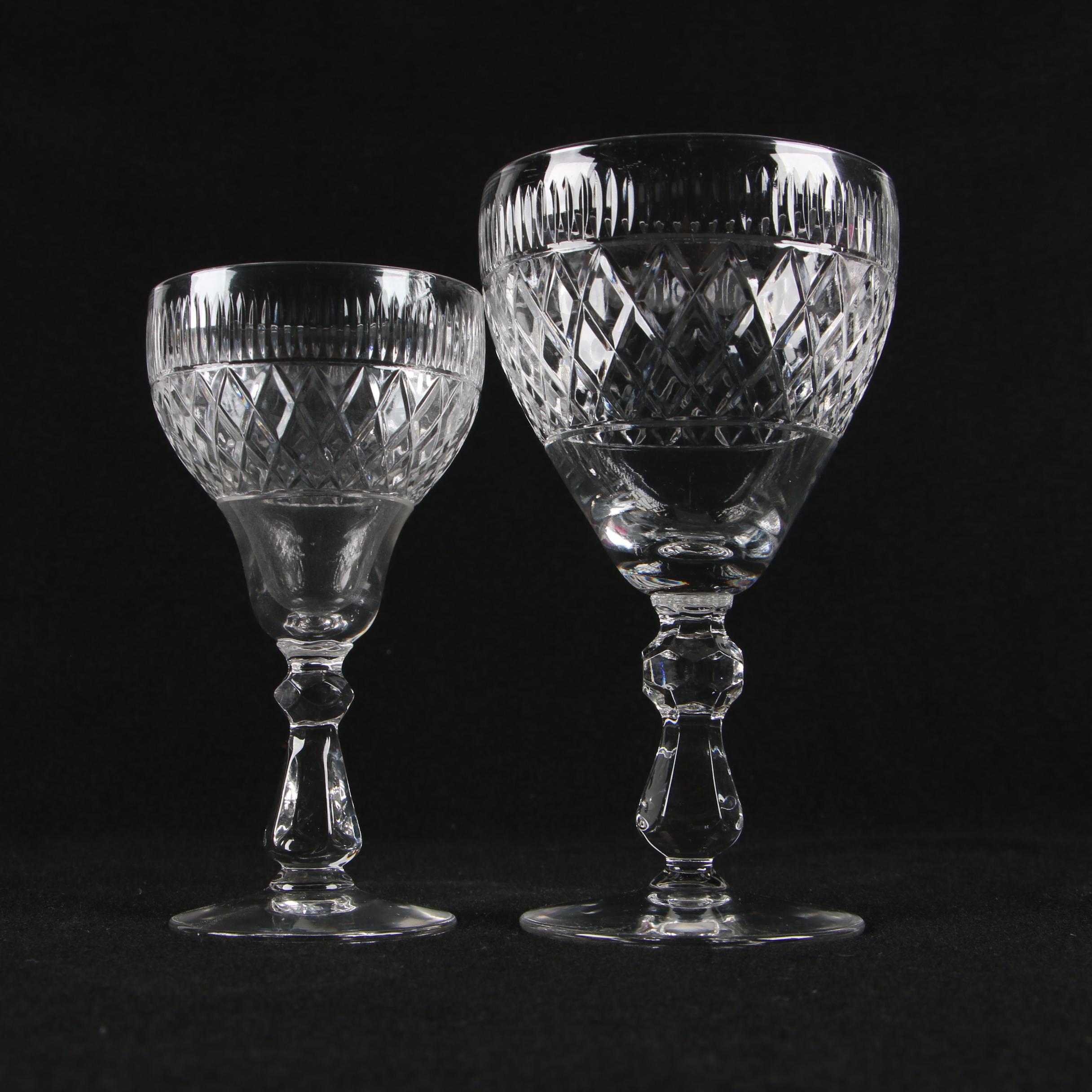 Bryce Crystal Stemware with Diamond Pattern