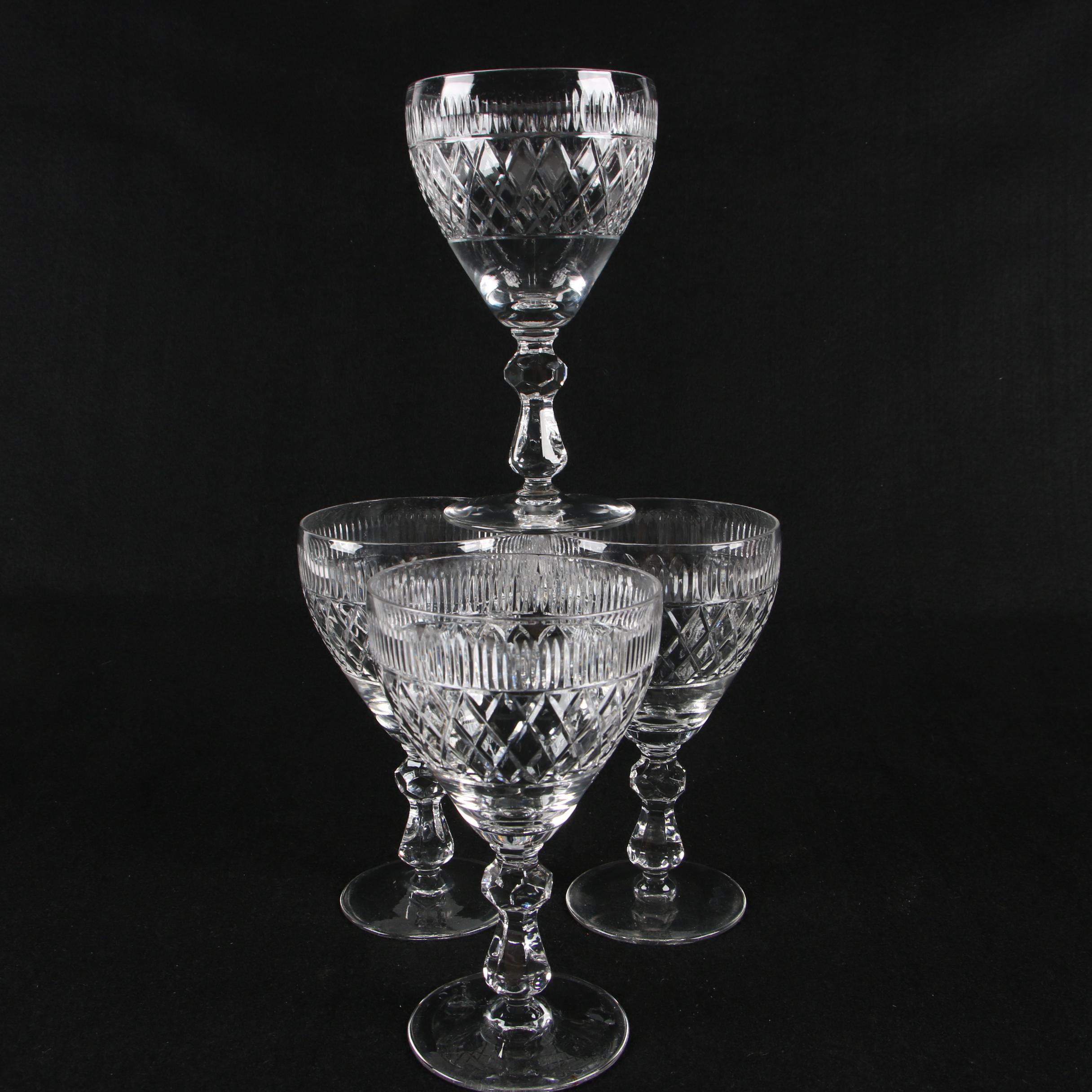 Bryce Crystal Stemware with Diamond Pattern
