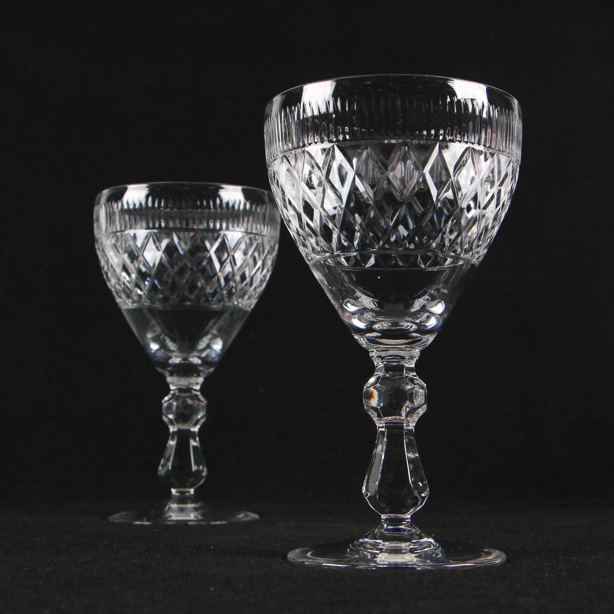 Bryce Crystal Stemware with Diamond Pattern