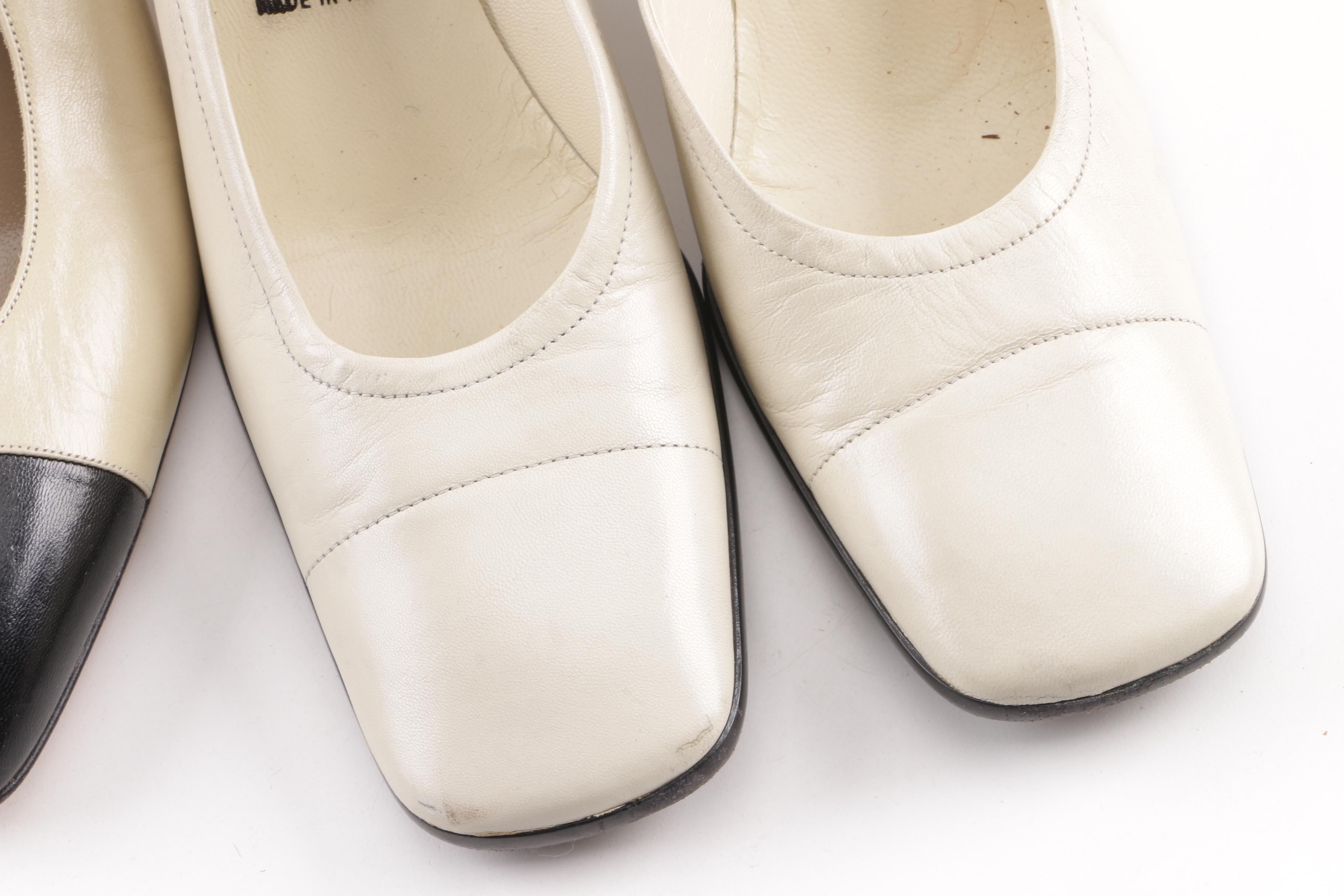 Prada Mary Janes with Salvatore Ferragamo and Bruno Magli Slingback Pumps