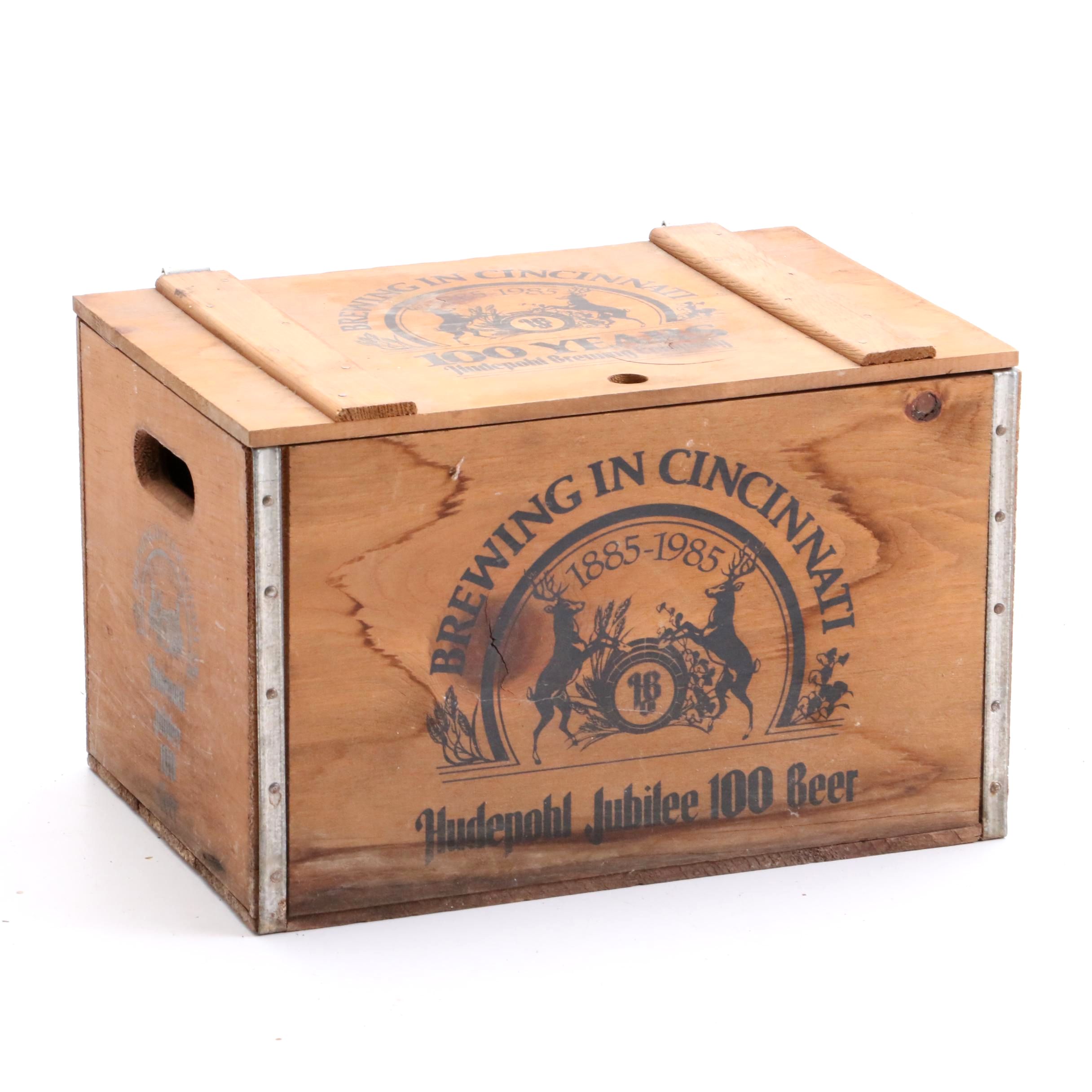 Hudepohl Beer Jubilee 100 Year 1885-1985 Crate