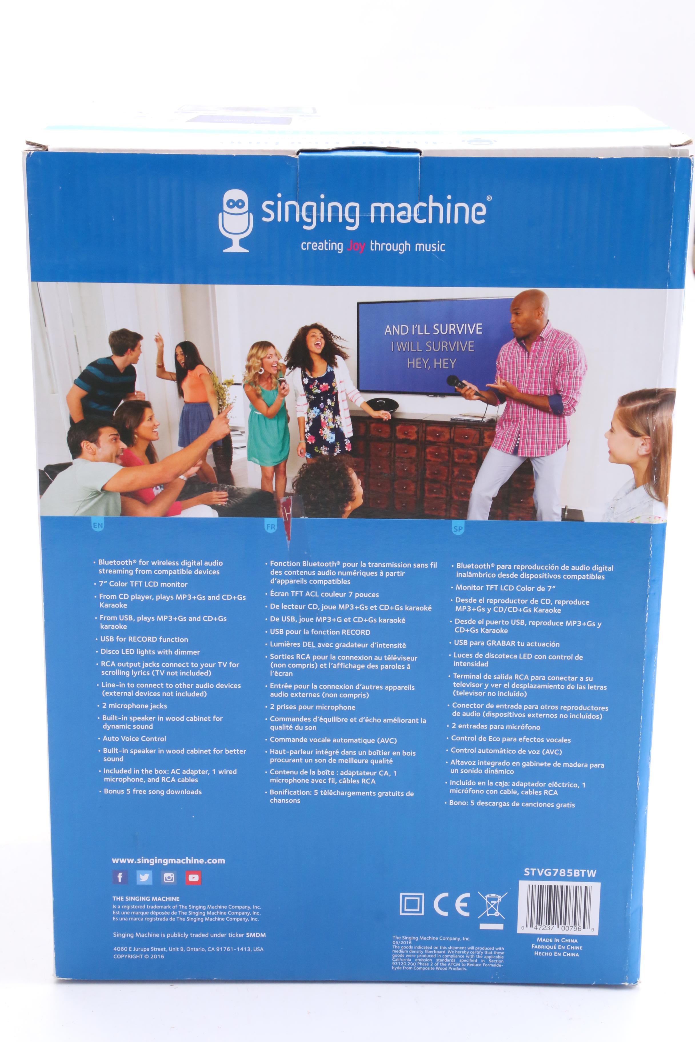 Singing Machine Karaoke System and Sharper Image Tower Speaker