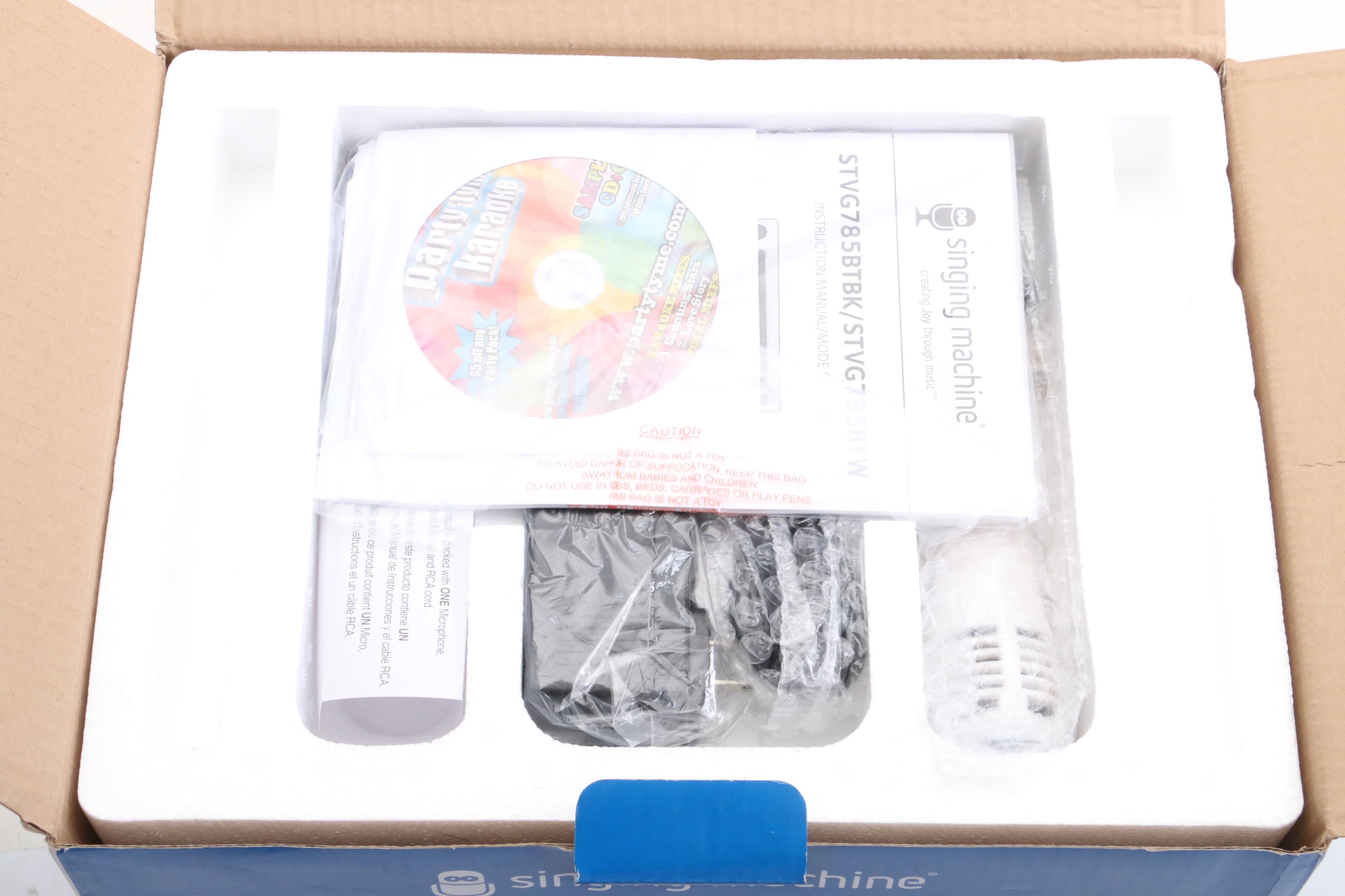 Singing Machine Karaoke System and Sharper Image Tower Speaker