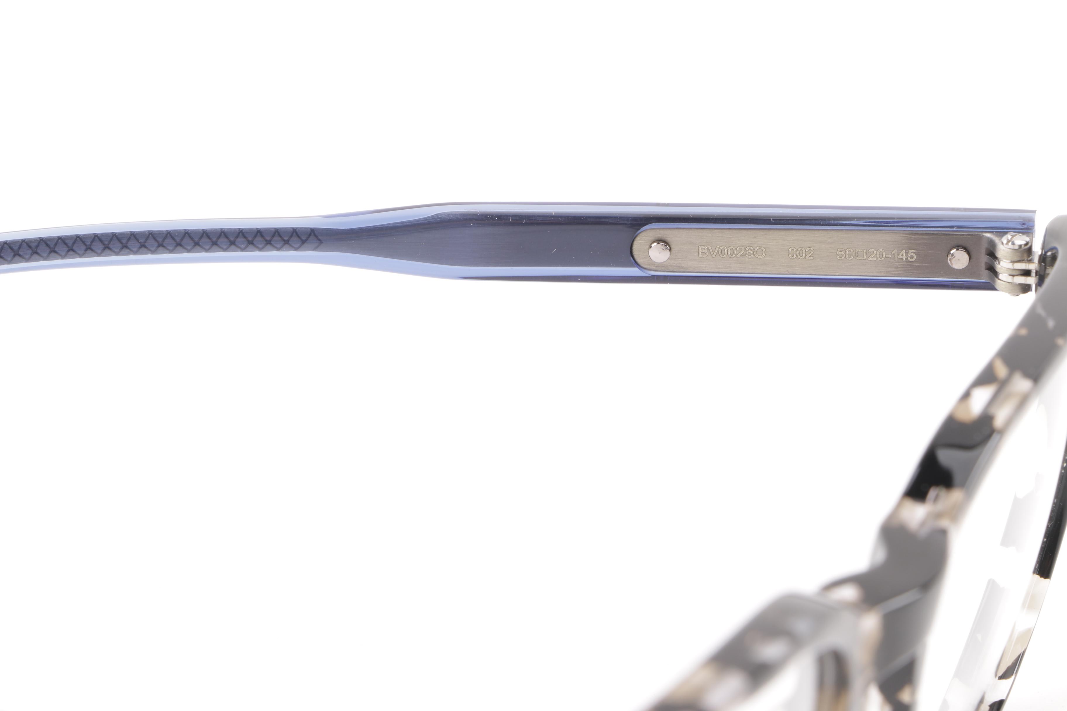 Bottega Veneta BV0026O 002 Black Tortoiseshell Style Eyeglasses with Case