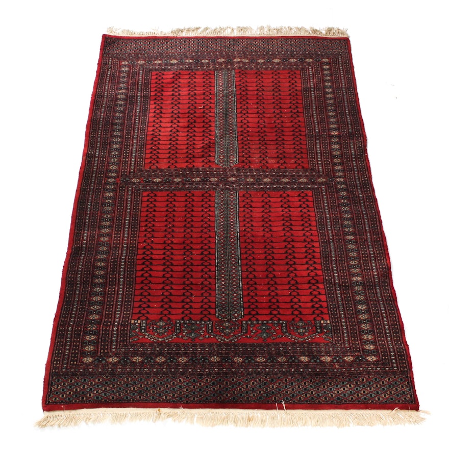 Semi-Antique Hand Knotted Pakistani Turkoman Bokhara Rug