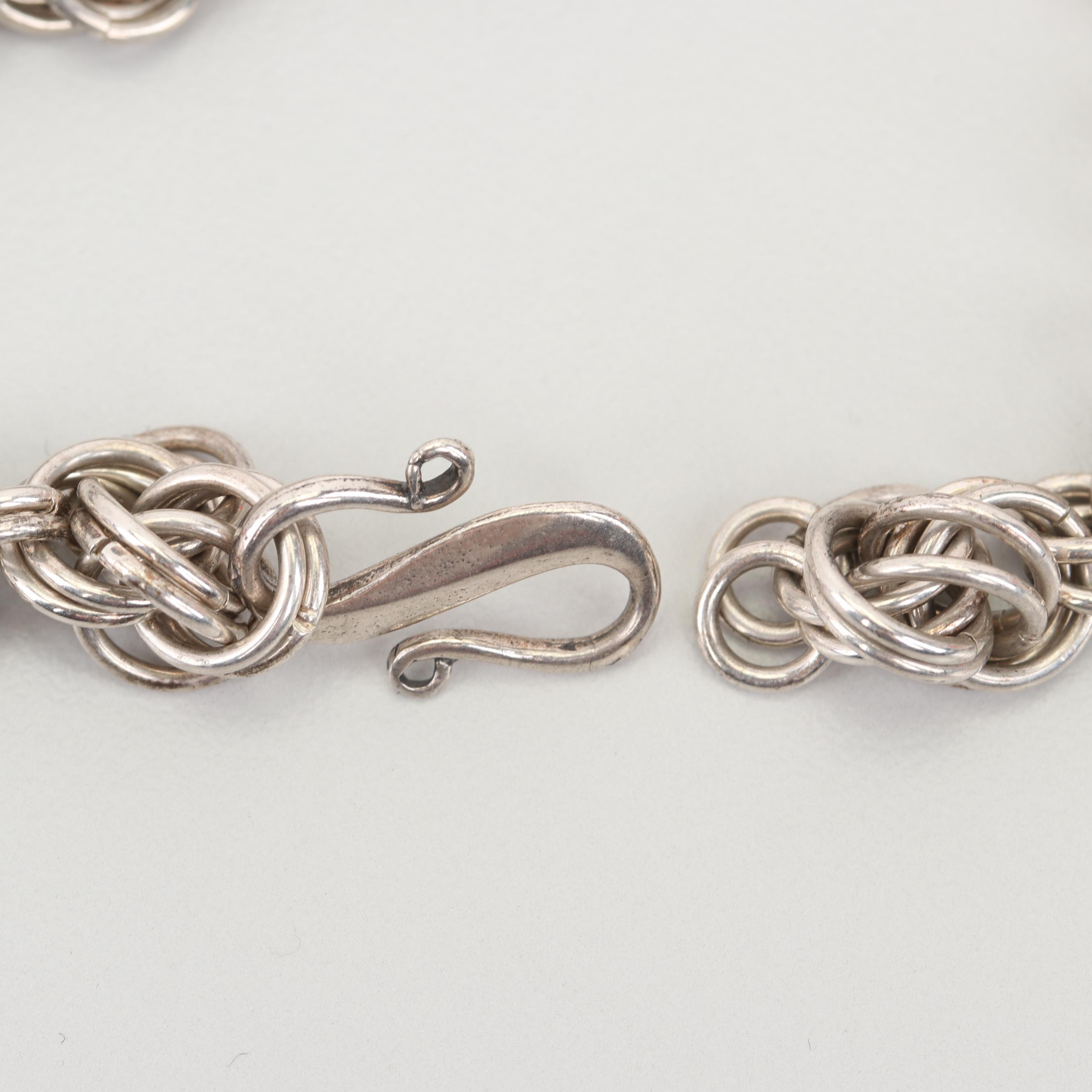 900 Silver Multi-Link Chain Bracelet