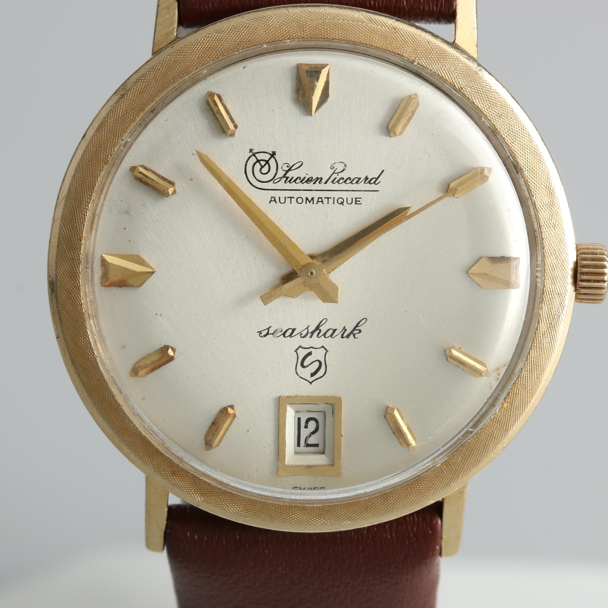 Lucien Piccard 14K Yellow Gold "Sea Shark" Automatic Watch