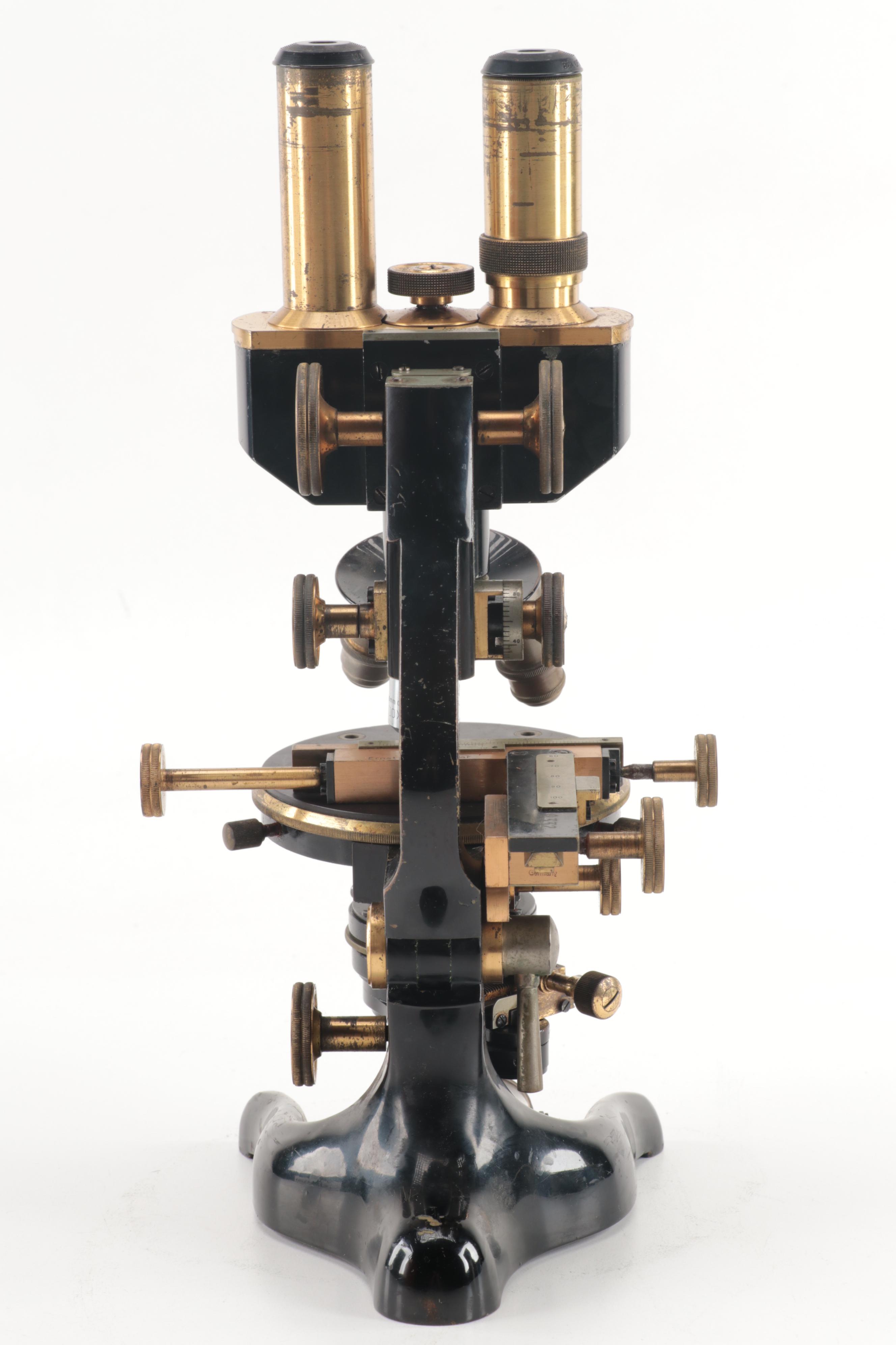 Ernst Leitz Wetzlar Microscope with Case, C. 1914
