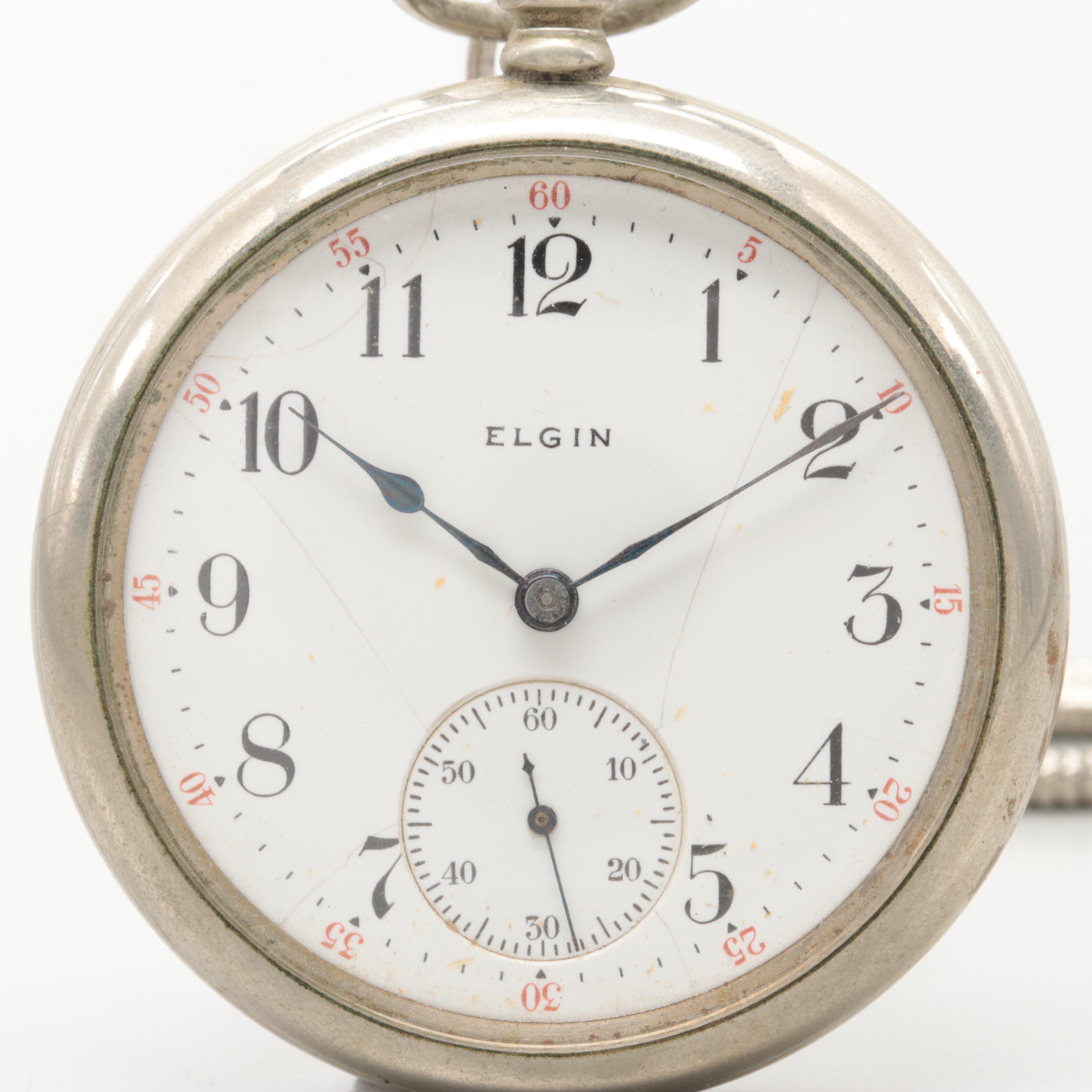 1905 Elgin Nickel "Silveroid" Pocket Watch