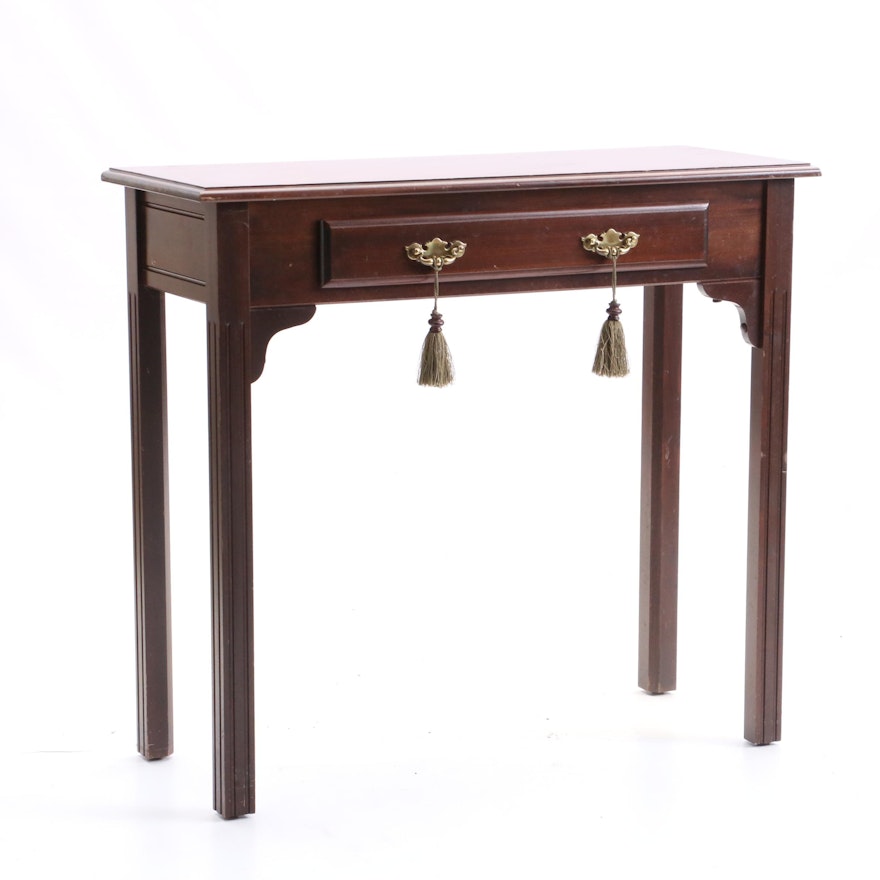 Chippendale Style Mahogany Console Table, Late 20th Century