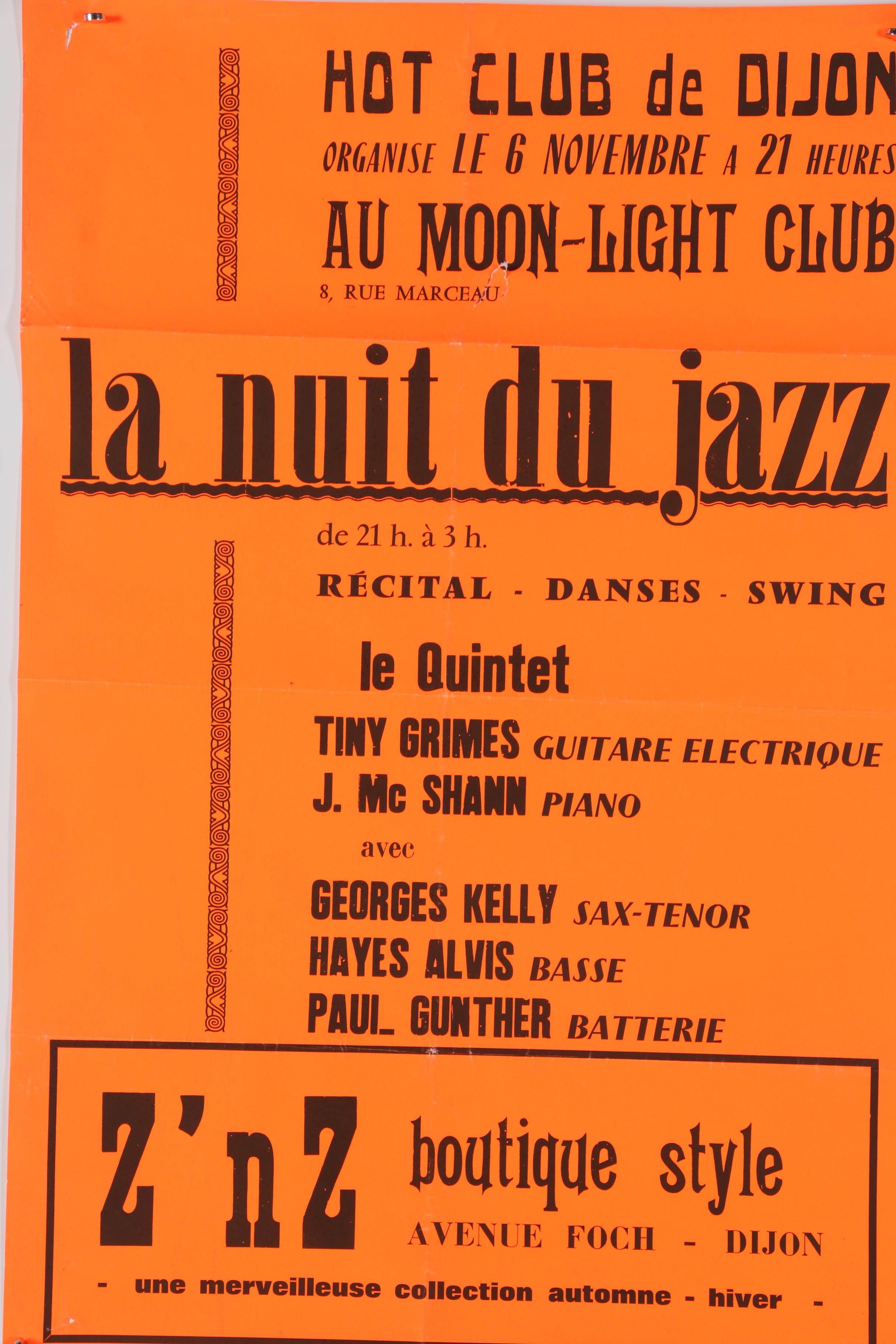 Hot Club de Dijon Promotional Poster "La Nuit du Jazz"