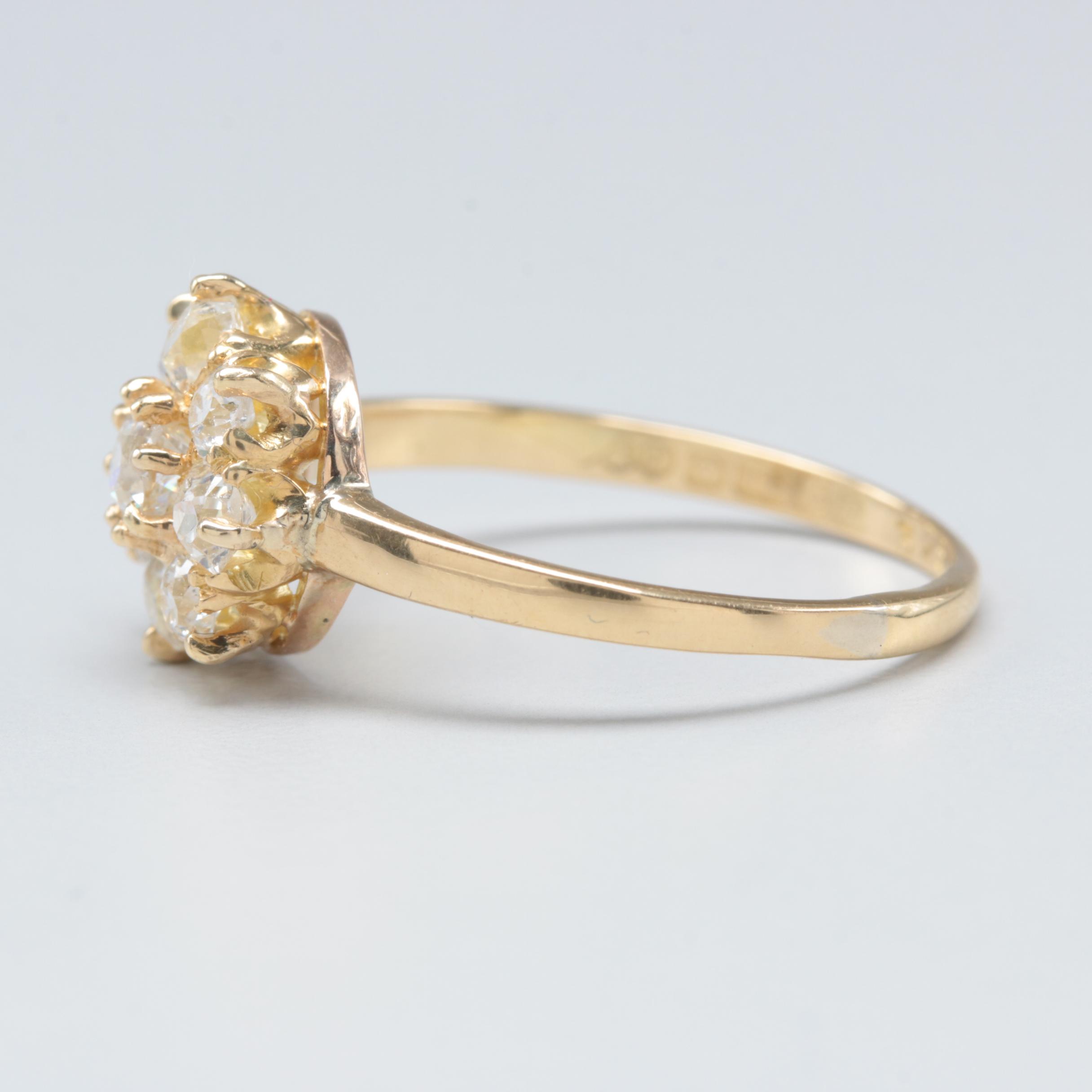 18K Yellow Gold Diamond Ring