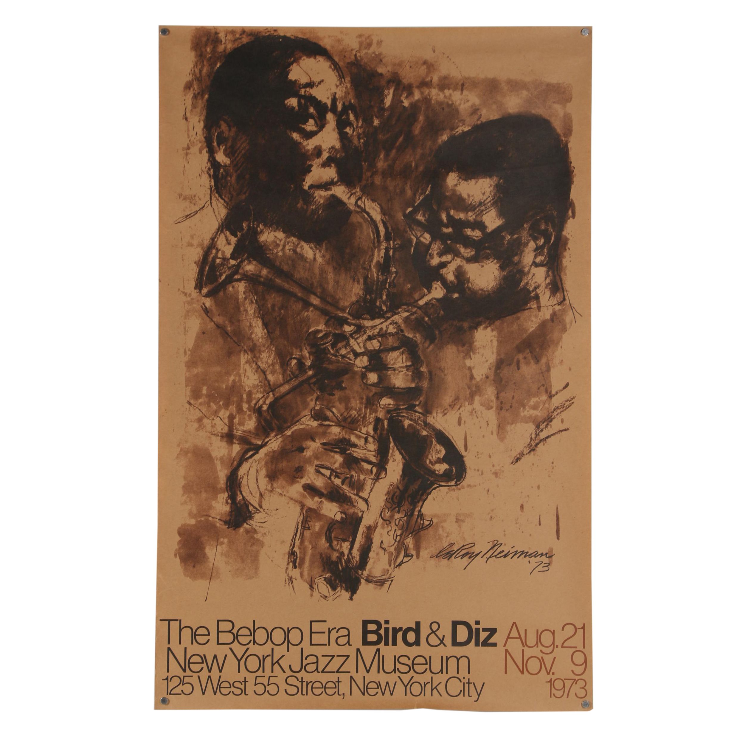 1973 New York Jazz Museum Poster "The Bebop Era: Bird & Diz"