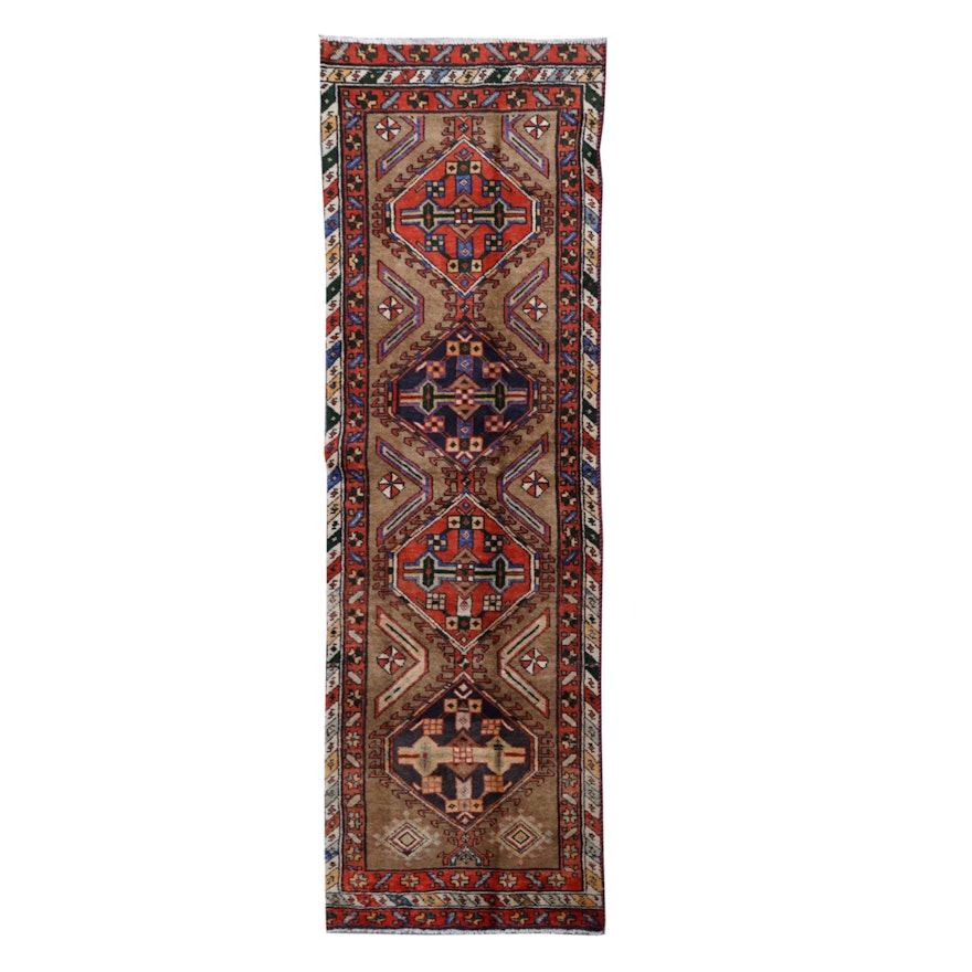 Hand-Knotted Persian Sarab Carpet Runner